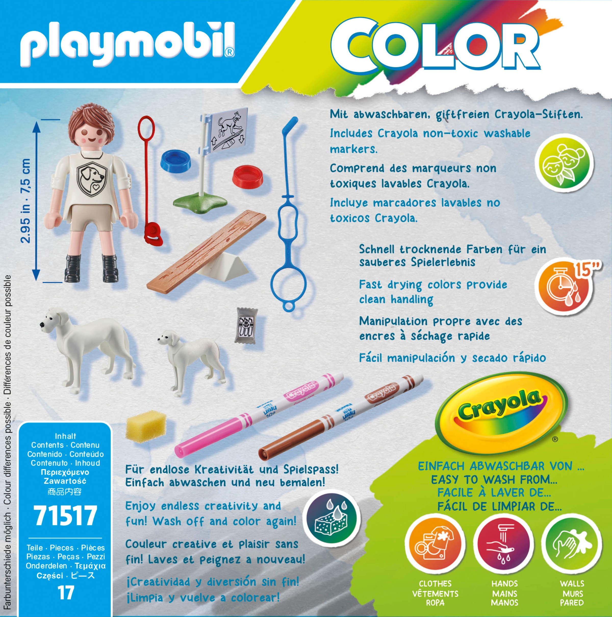 Playmobil® Jeu de construction »Hundetraining (71517), Color« Made in Europe