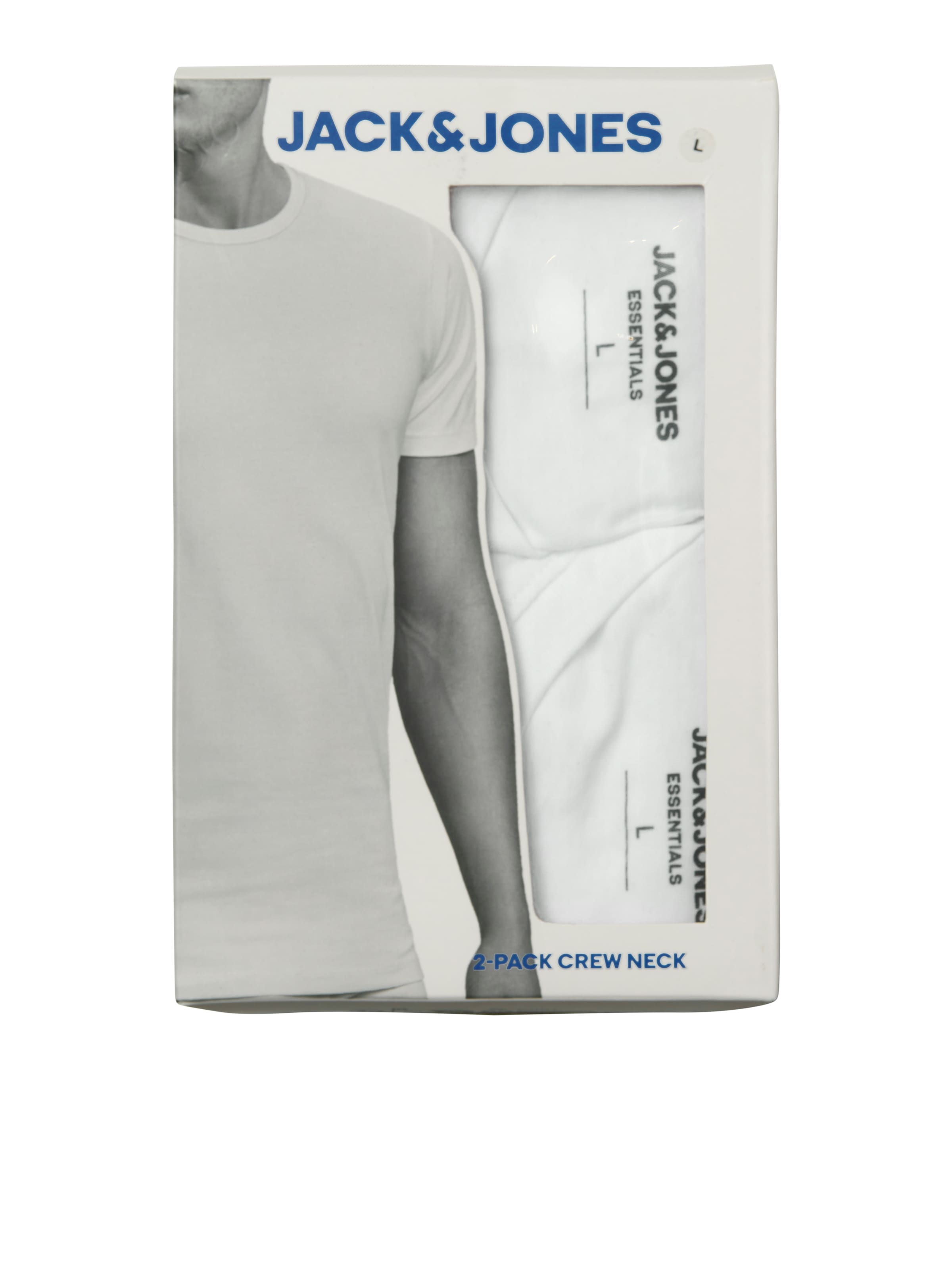 Jack & Jones T-shirt »Crew-Neck« 2er-Pack,  unifarben, modisch, regular fit, Baumwolle, Rundhals