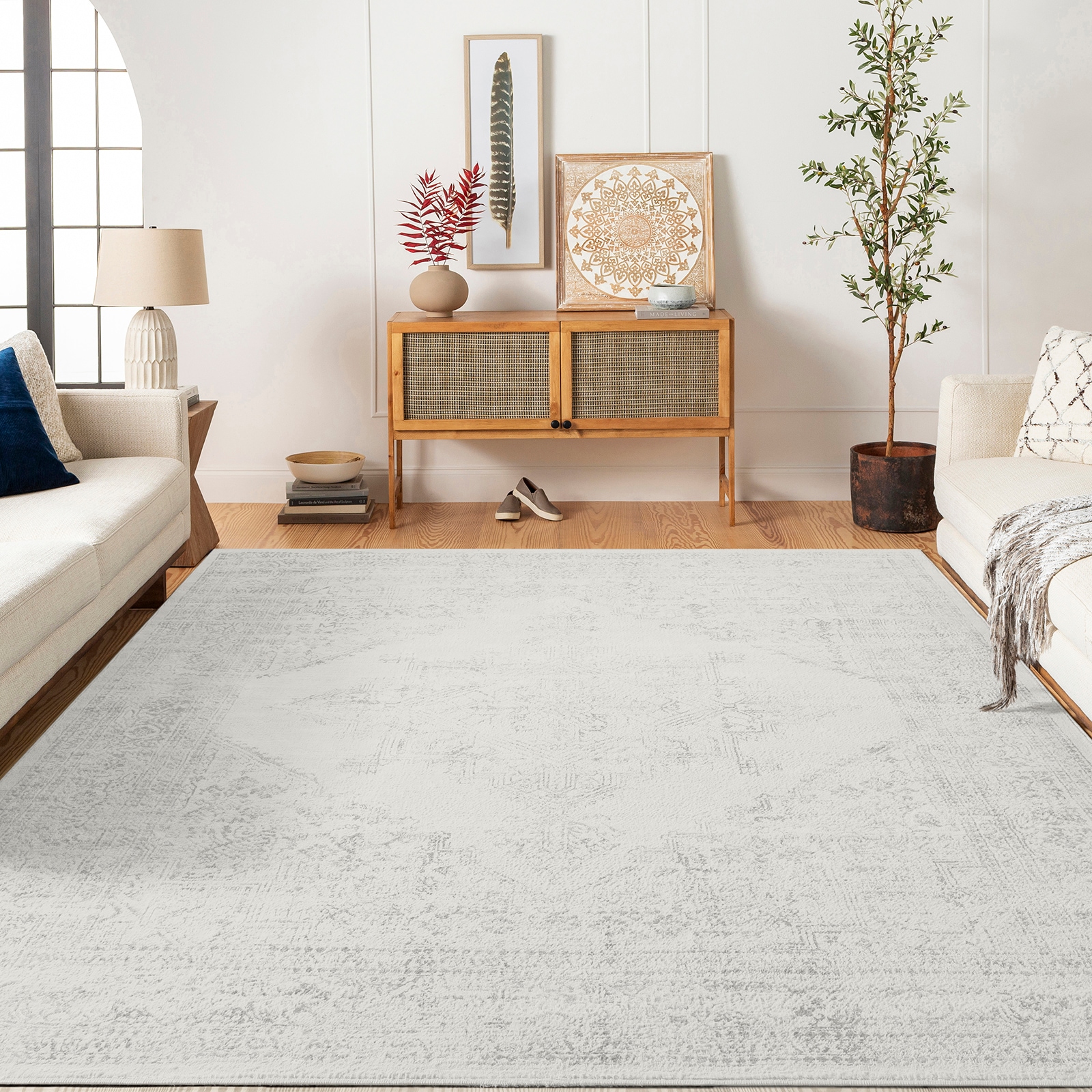 Livabliss Tapis »KOTA« Rectangulaire 9 mm Höhe Vintage Orientteppich, Kurzflor Boho Wohnzimmerteppich, Läufer