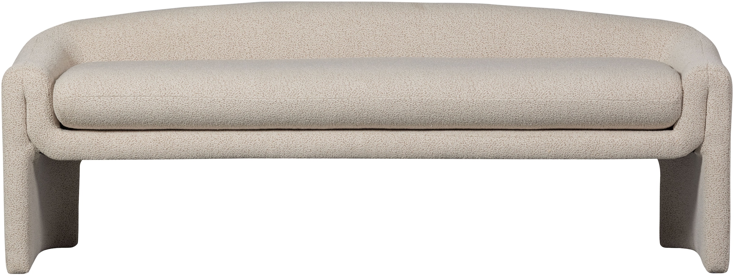 WOOOD Sitzbank »Zone grob gewebter Bezug mit subtiler Rückenlehne 160x52x60 cm« Tragkraft 100 kg, Standfüsse 27 cm hoch, Maximale Verschleissfestigkeit