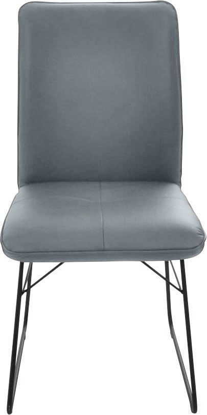 K+W Komfort & Wohnen Chaise à patins () 1 cuisarmature en métal noir, poignée au dos, matelassage sur l'assise