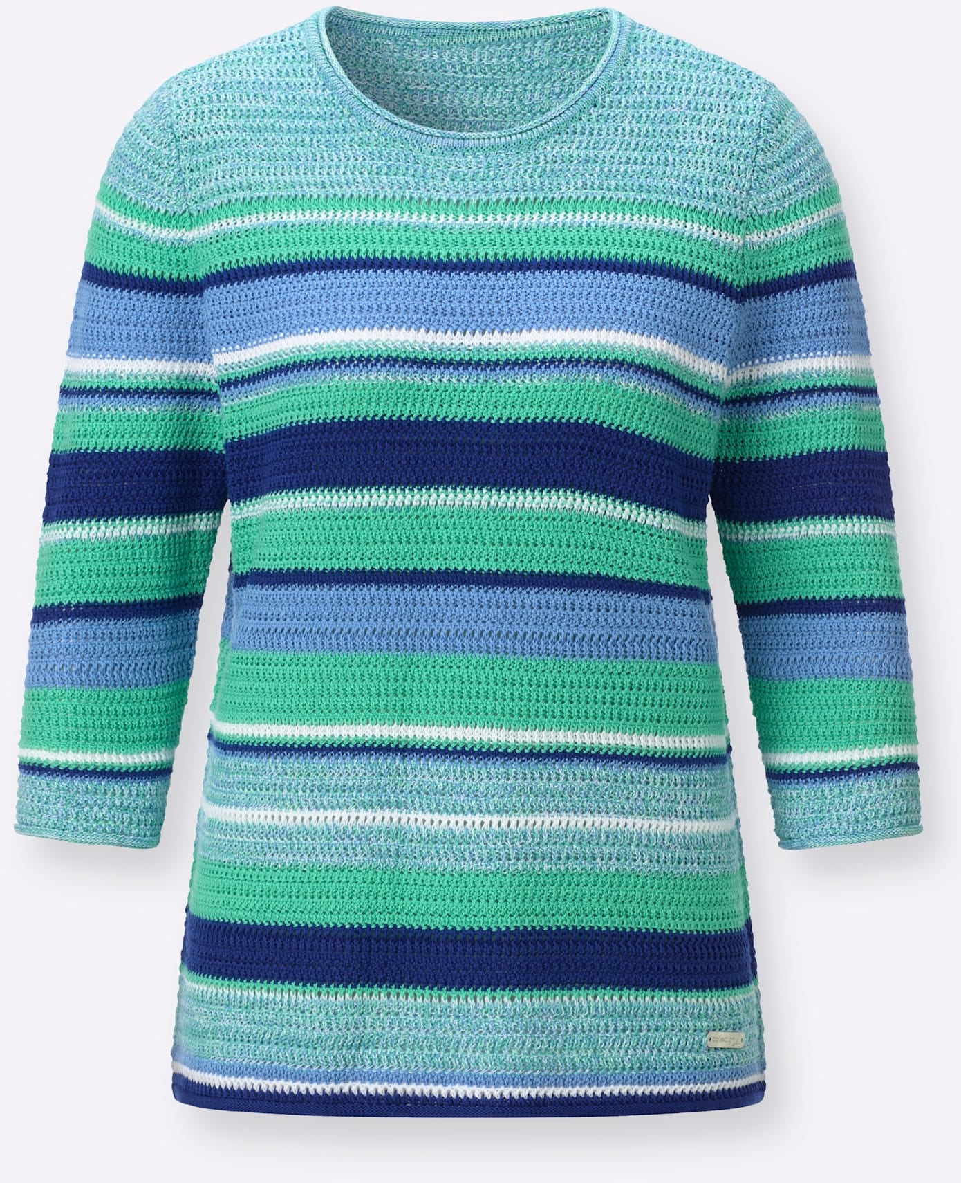 Casual Looks Pull à manches 3/4 »Rundhals-Pullover«