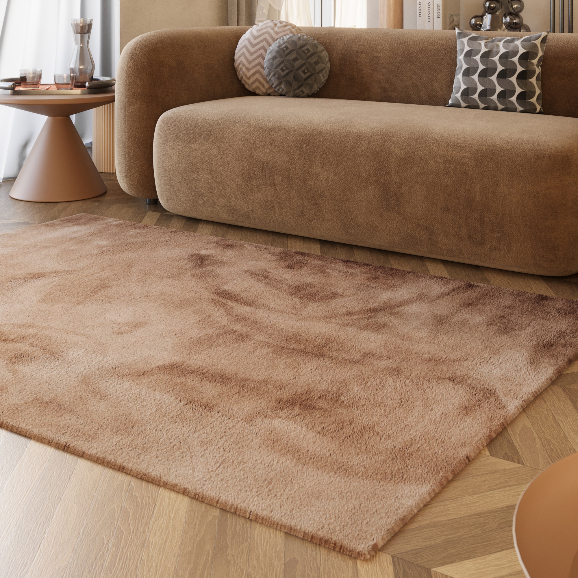 Esprit Hochflor-Teppich »Alice ESP-4377 , Kunstfell« rechteckig 25 mm Höhe Kaninchenfell-Haptik, besonders weich und dicht, für alle Räume