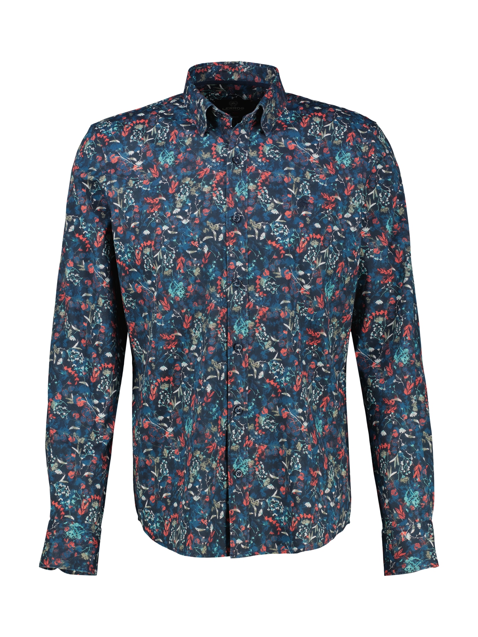 LERROS Chemise à manches longues mit Allover-Print, geblümt