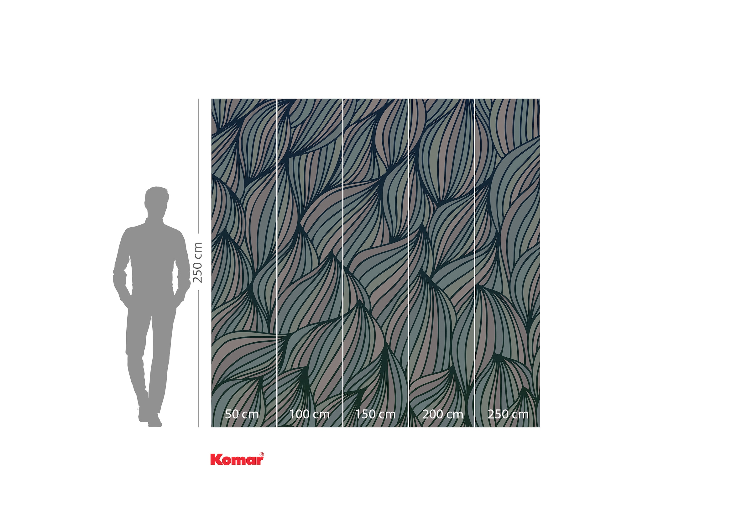 Komar Fototapete »Komar Vlies Fototapete - Gentle Waves - Grösse 250 x 250 cm« bedruckt glatt