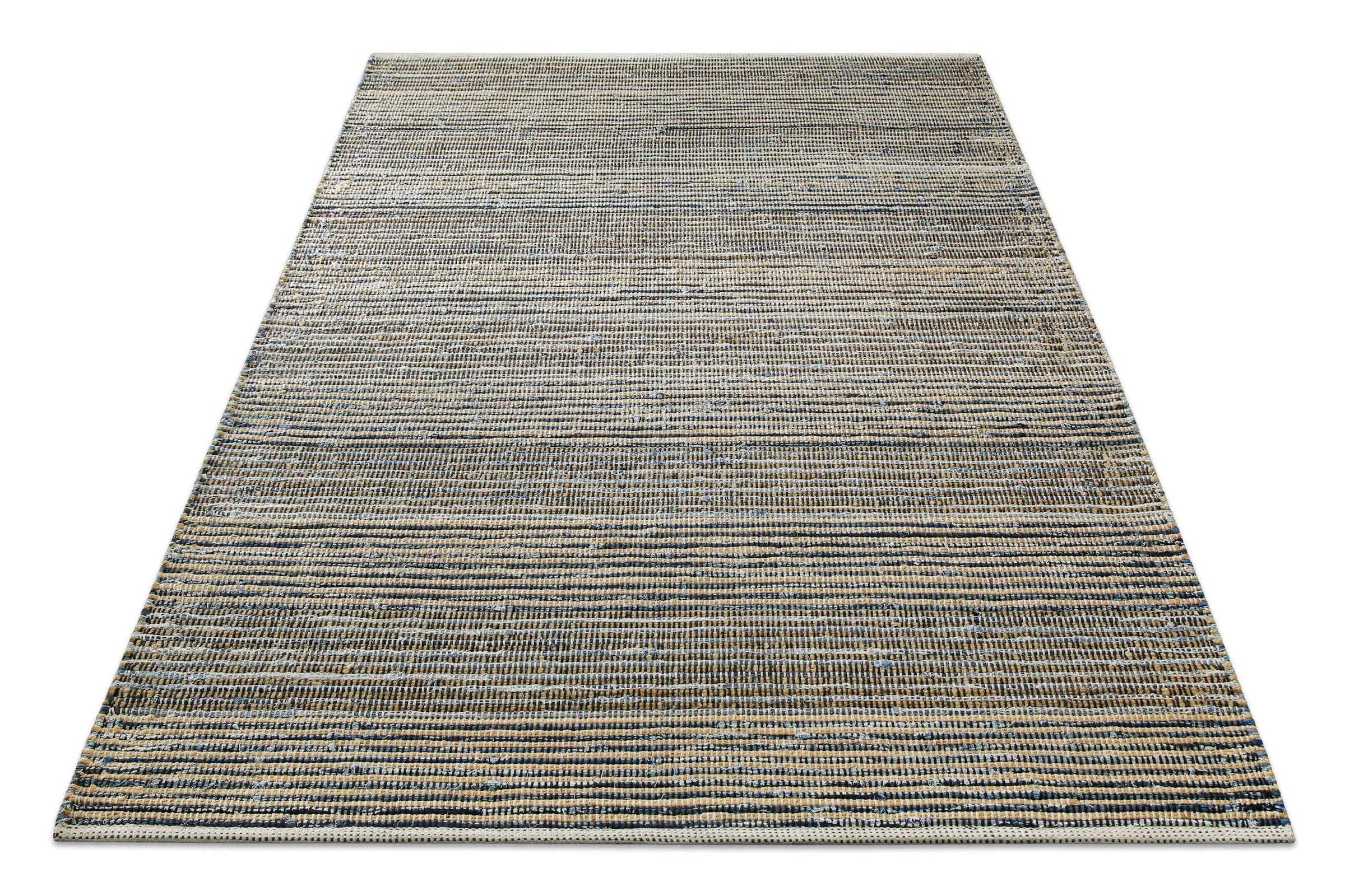 Wecon home Tapis »Denim Feels« Rectangulaire 6 mm Höhe handgewebt, robust, pflegeleicht, skandi, Natur, Jute, Wohnzimmer