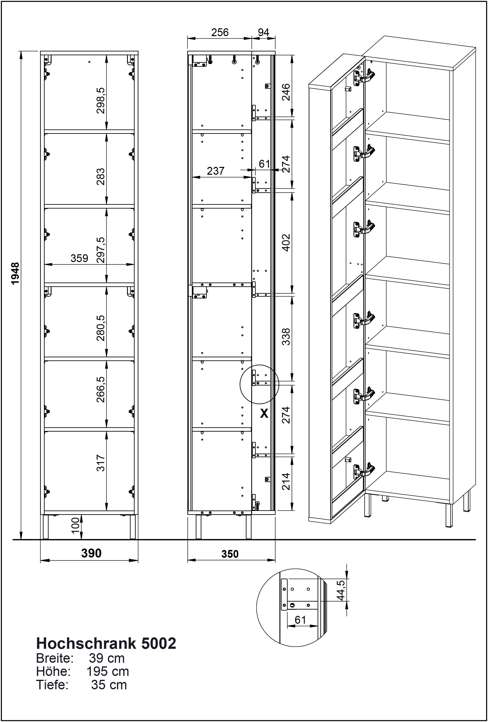 GERMANIA Ensemble de meubles de salle de bain »GW-Topeka« 4 cuis tlg.