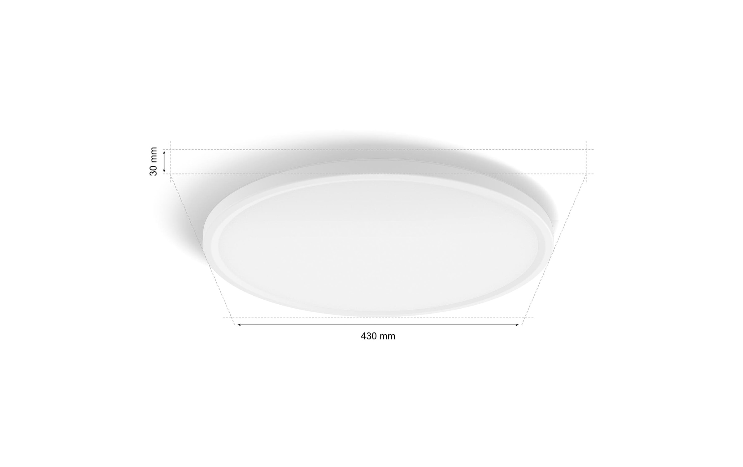   Plafonnier LED »LED-Panel Devote WCA slim ceiling RD M« RVB | blanc neutre