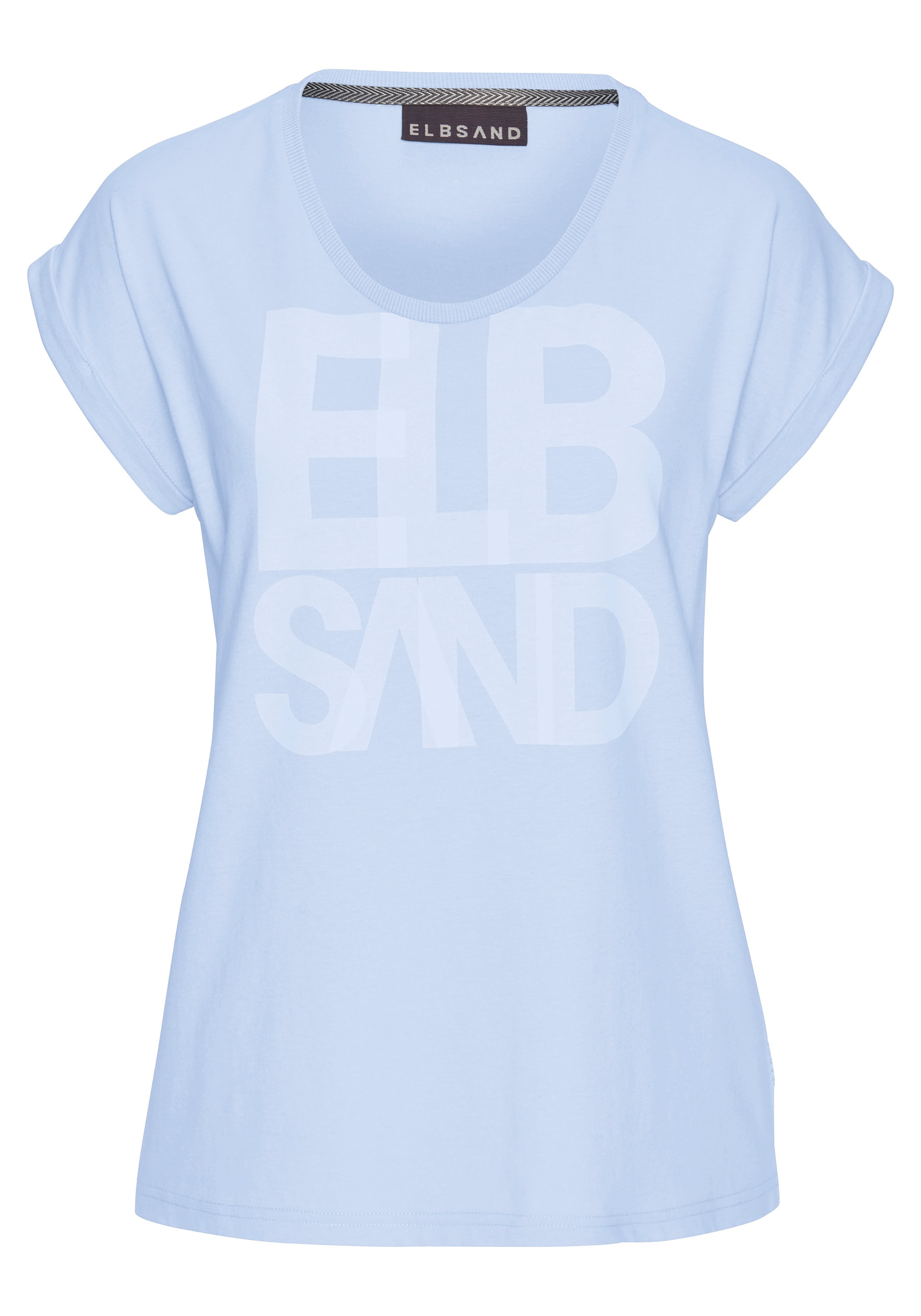 Elbsand T-shirt »Eldis« mit Logodruck, Kurzarmshirt aus Baumwoll-Mix, sportlich-casual
