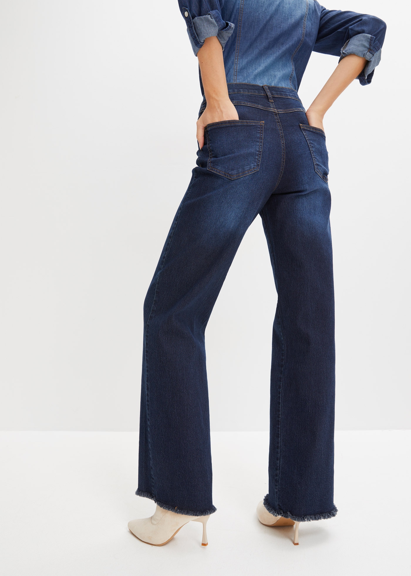 bonprix Weite Jeans »Wide-Leg-Jeans, High Waist«, Wide-Leg-Jeans, High Waist
