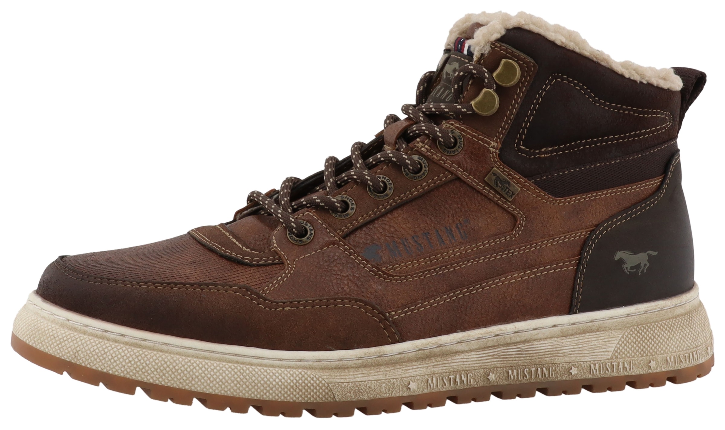 Mustang Shoes Winterboots »Puno«  High Top Sneaker, Schnürboots mit Warmfutter