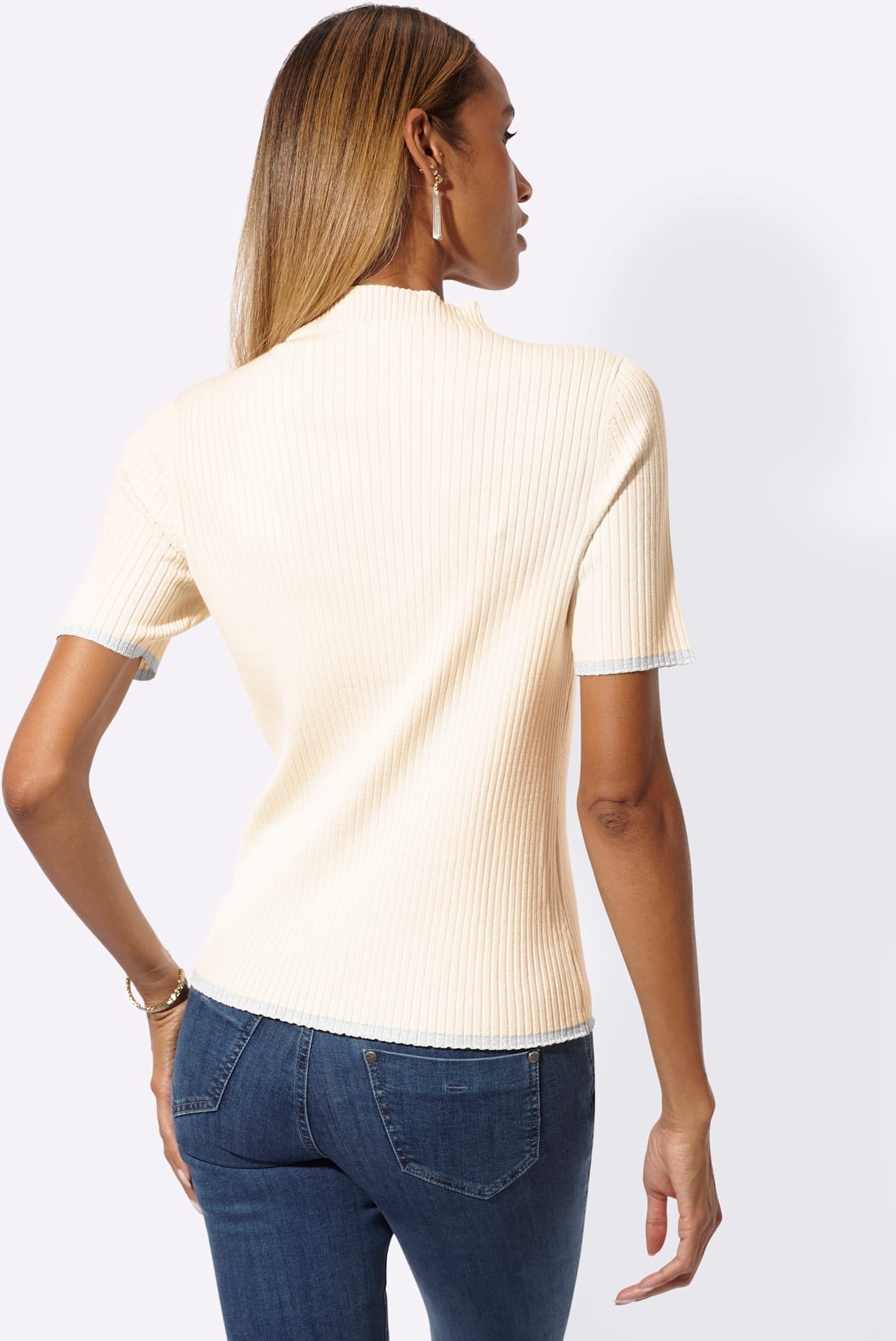 creation L Pull en tricot »Stehkragen-Pullover«