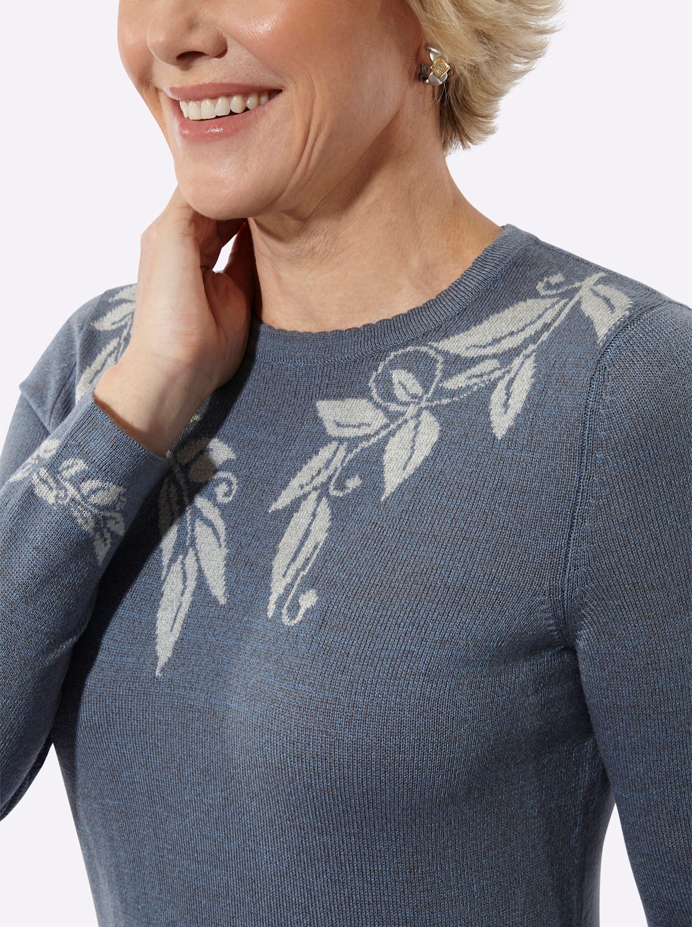 Classic Basics Pull à col rond »Stehkragen-Pullover«