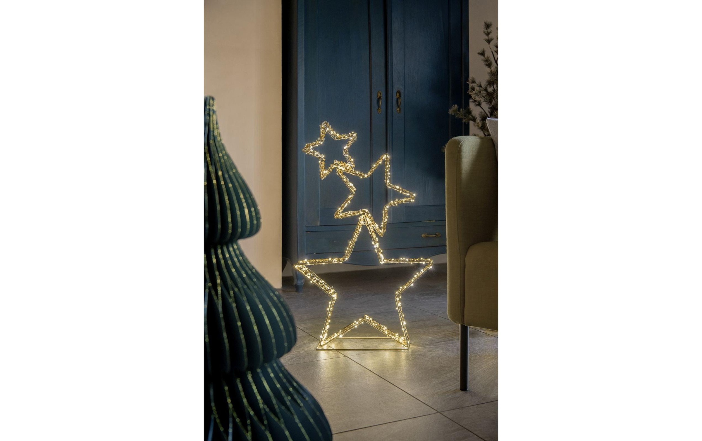 STT Figurine décorative LED »Glamour 3 stars« blanc chaud