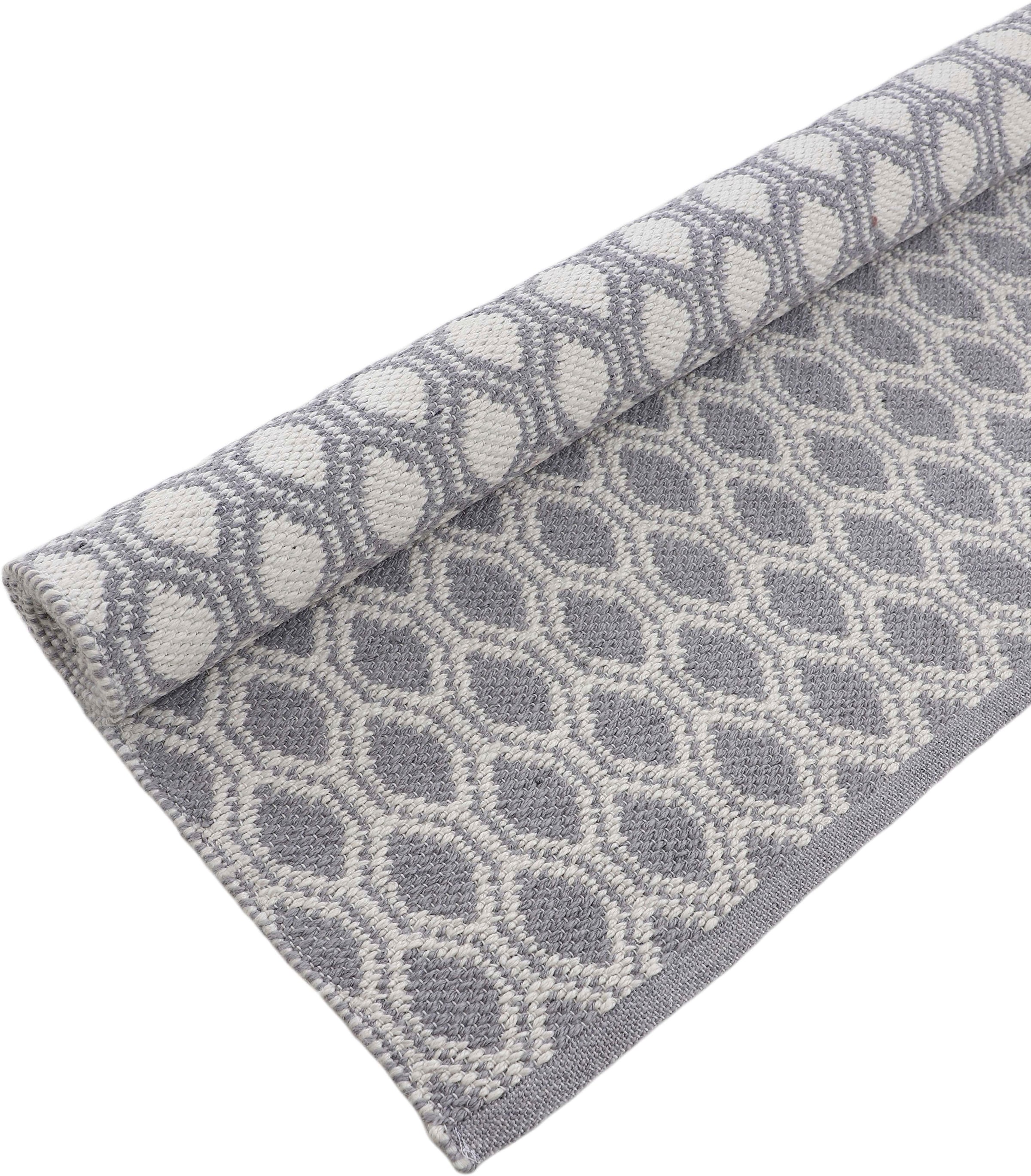 carpetfine Tapis »Frida 204« Rectangulaire 7 mm Höhe Wendeteppich, 100% recyceltem Material (PET), Flachgewebe, Sisal Optik