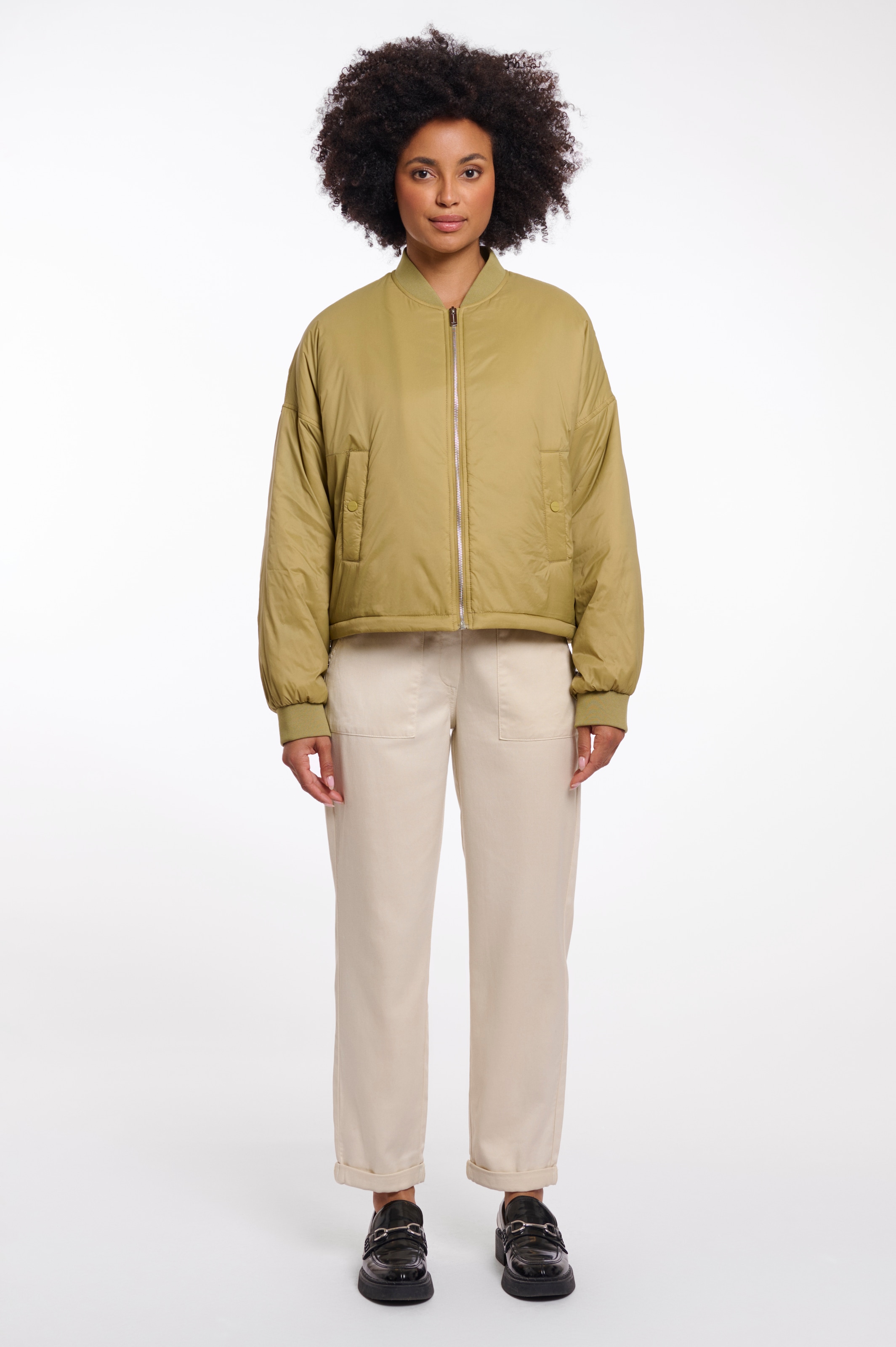 Rino & Pelle Bomberjacke »HIRA« ohne Kapuze kurz, mit Stehkragen und Reissverschluss