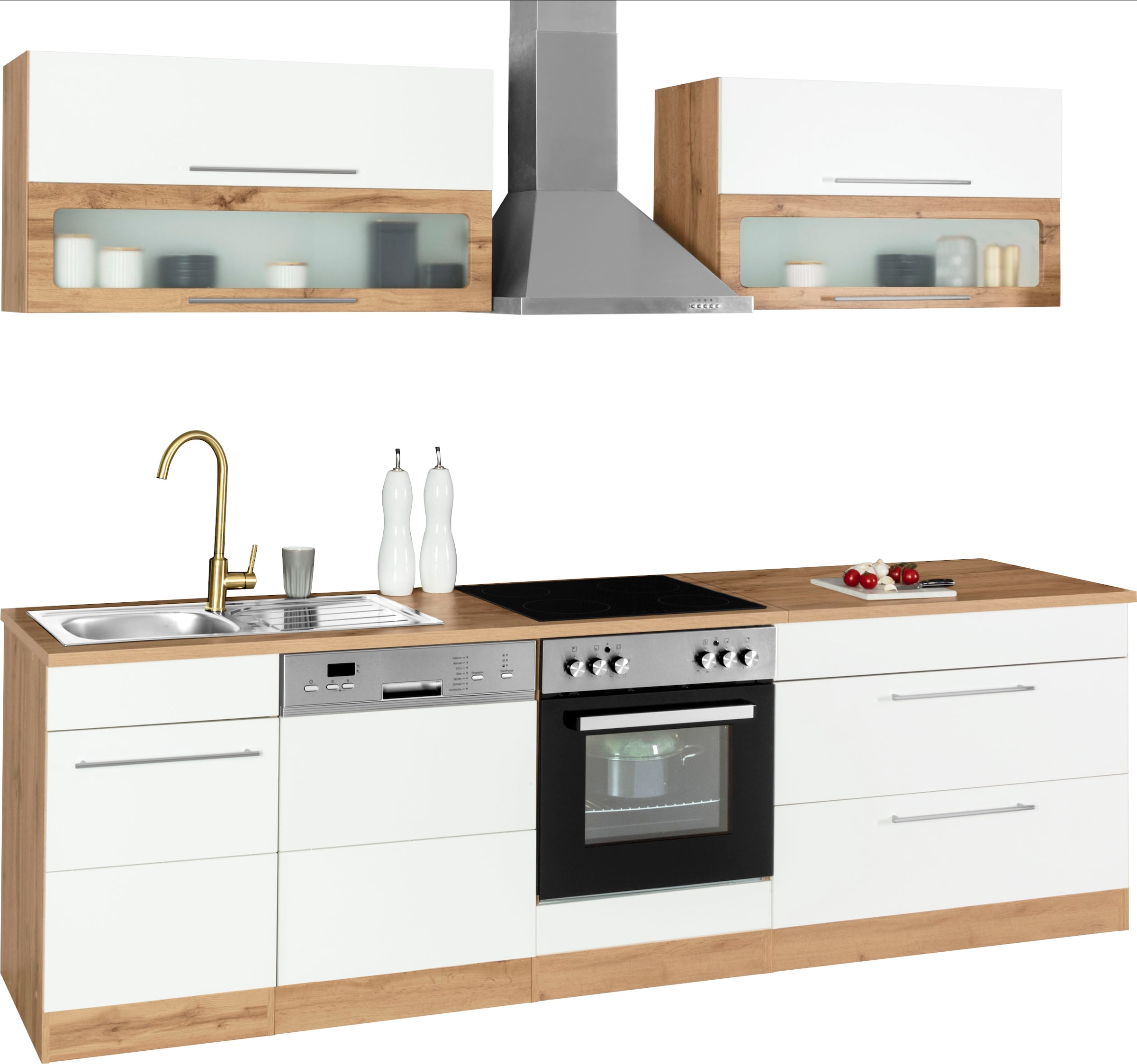 KOCHSTATION Kitchenette »KS-Wien« Largeur 270 cm, avec appareils électriques en option