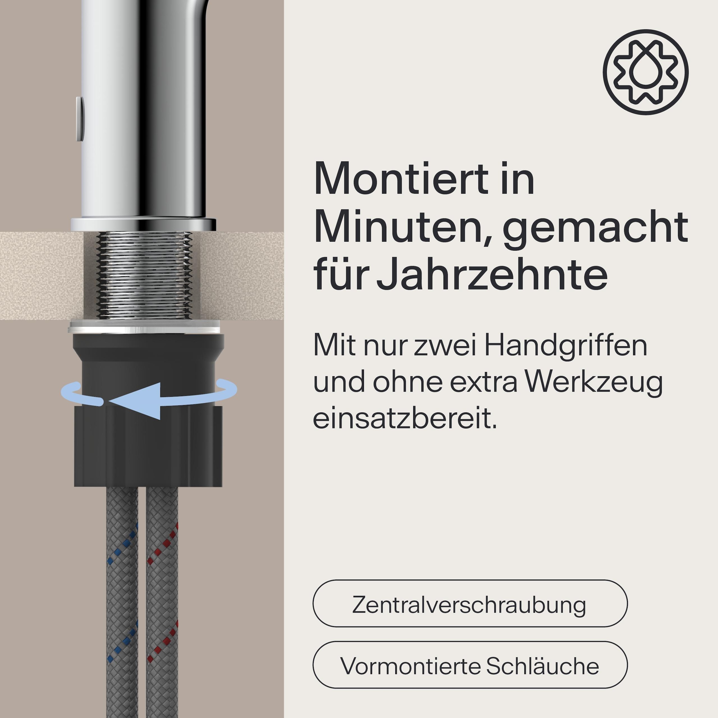 WASSERWERK Robinet de lavabo »WT 13« incl. popup, économie d'eau