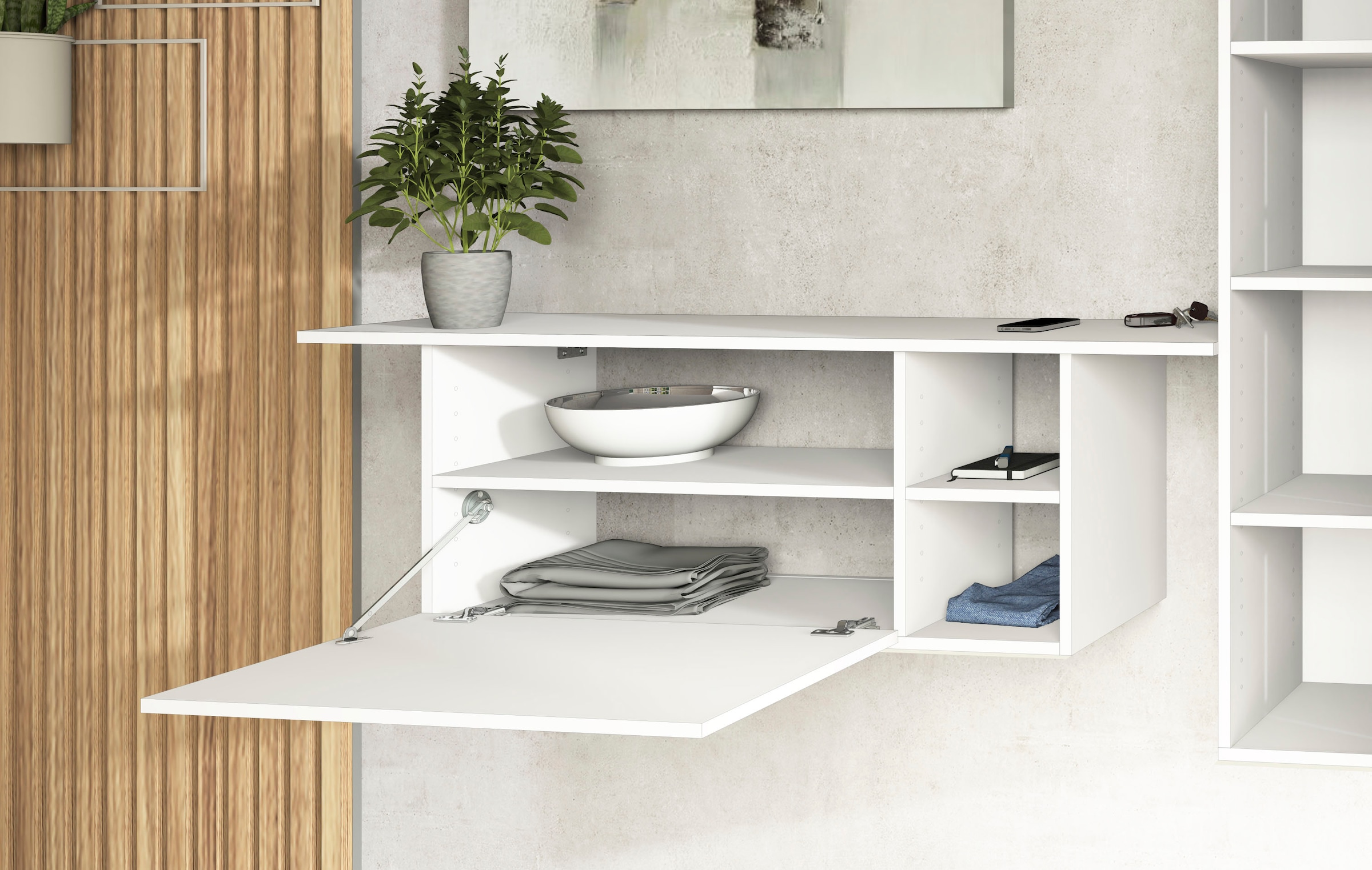 borchardt Möbel Ensemble de vestiaires »Toledo, moderne Garderobe mit Spiegel, Schminktisch mit Regalfächern« Ensemble complet, 