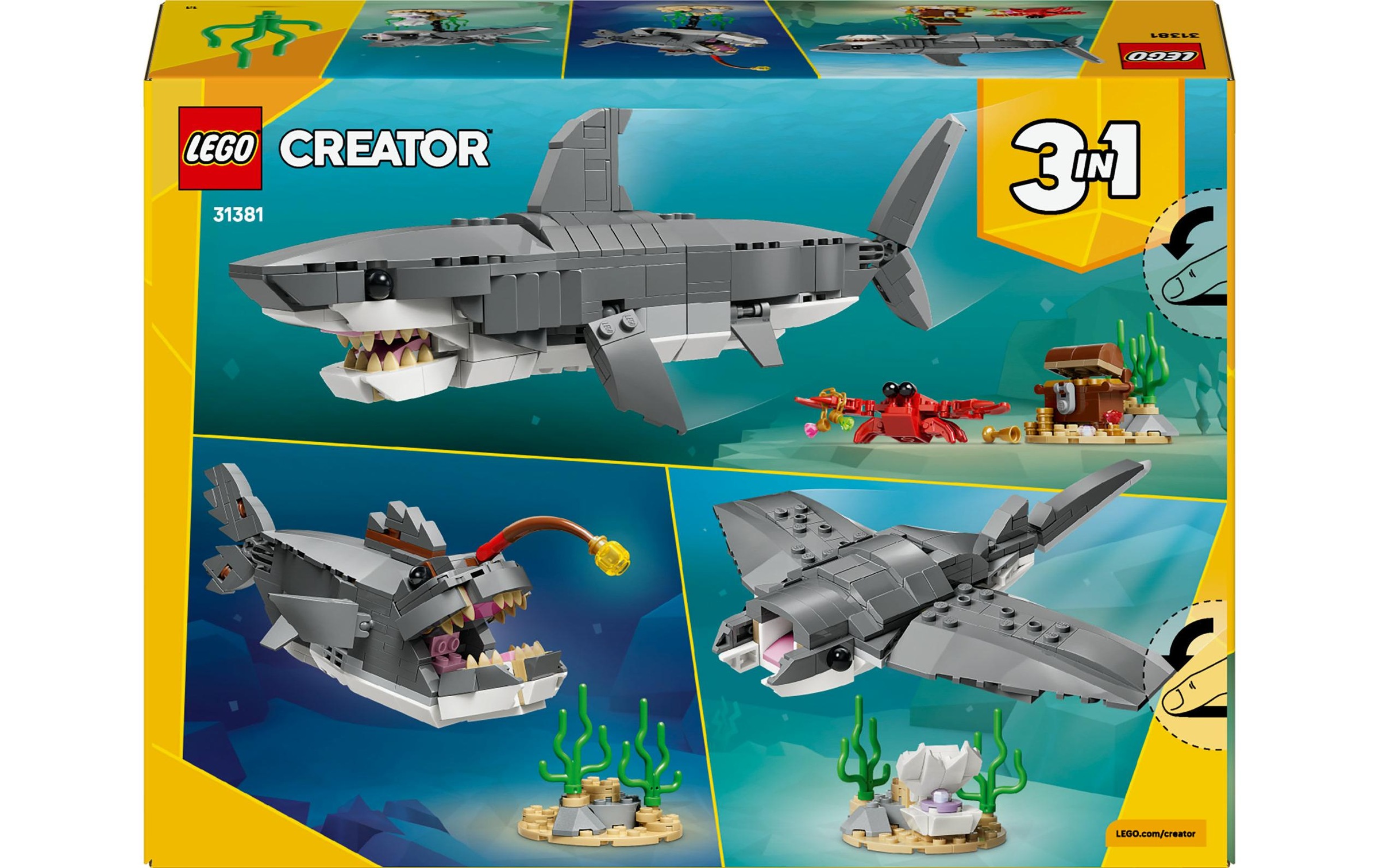   Pions de construction »Creator Wilder Hai mit Schatztruhe 31381« Kategorie: Figuren/Tiere