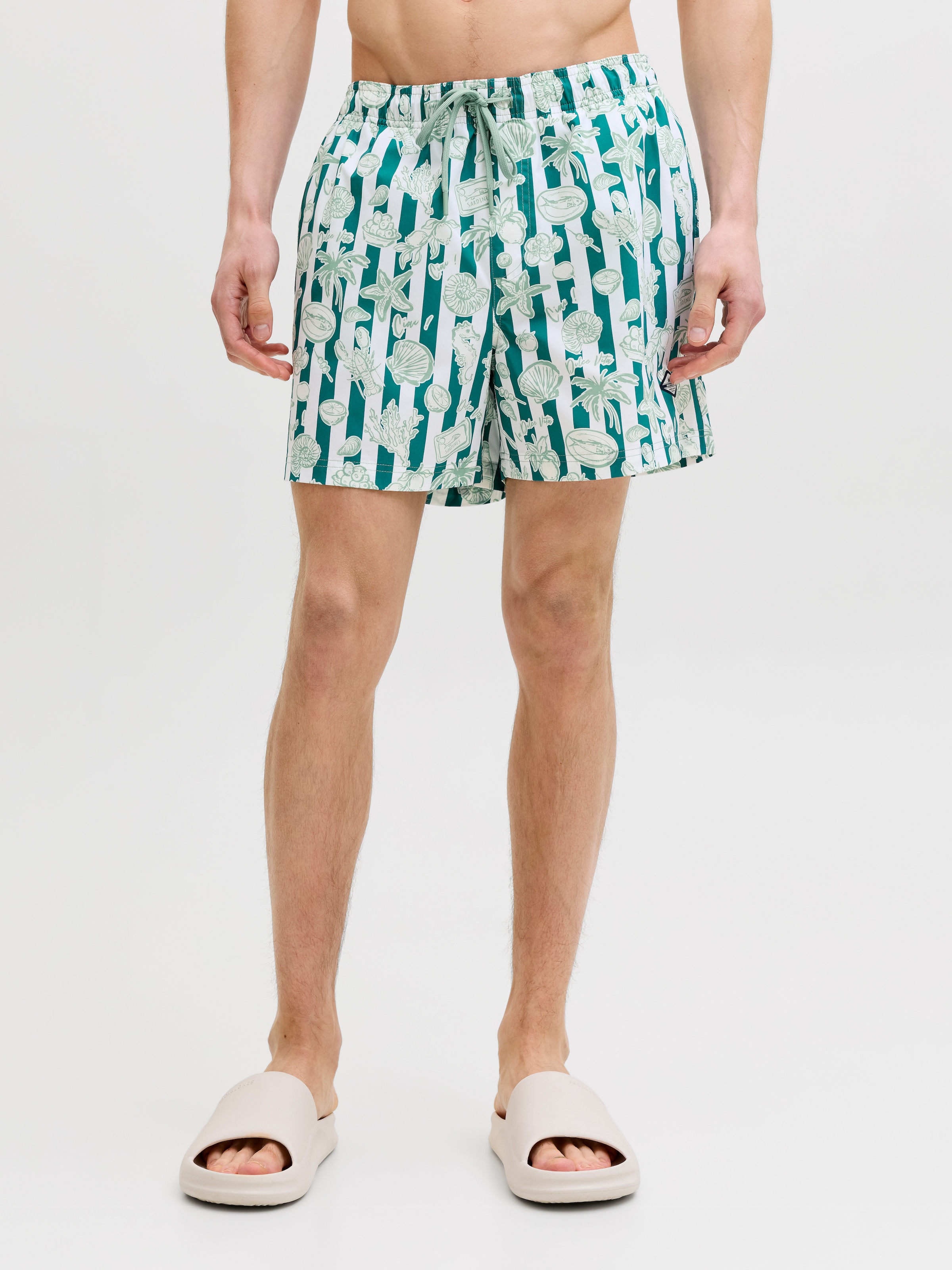 Jack & Jones Short de bain »JPSTMAUI VIBES NOVELTY AOP SWIM SHORT SN« fibre synthétique