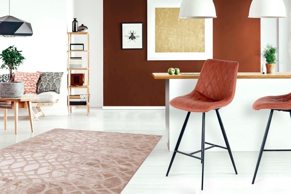 Kayoom Hochstuhl »Barstuhl Frances 425 2er-Set, stilvoller Retro-Look Barhocker« (Set) 2 Stk.pflegeleicht, bequem, attraktive Lederoptik, stilvoller Retro-Look