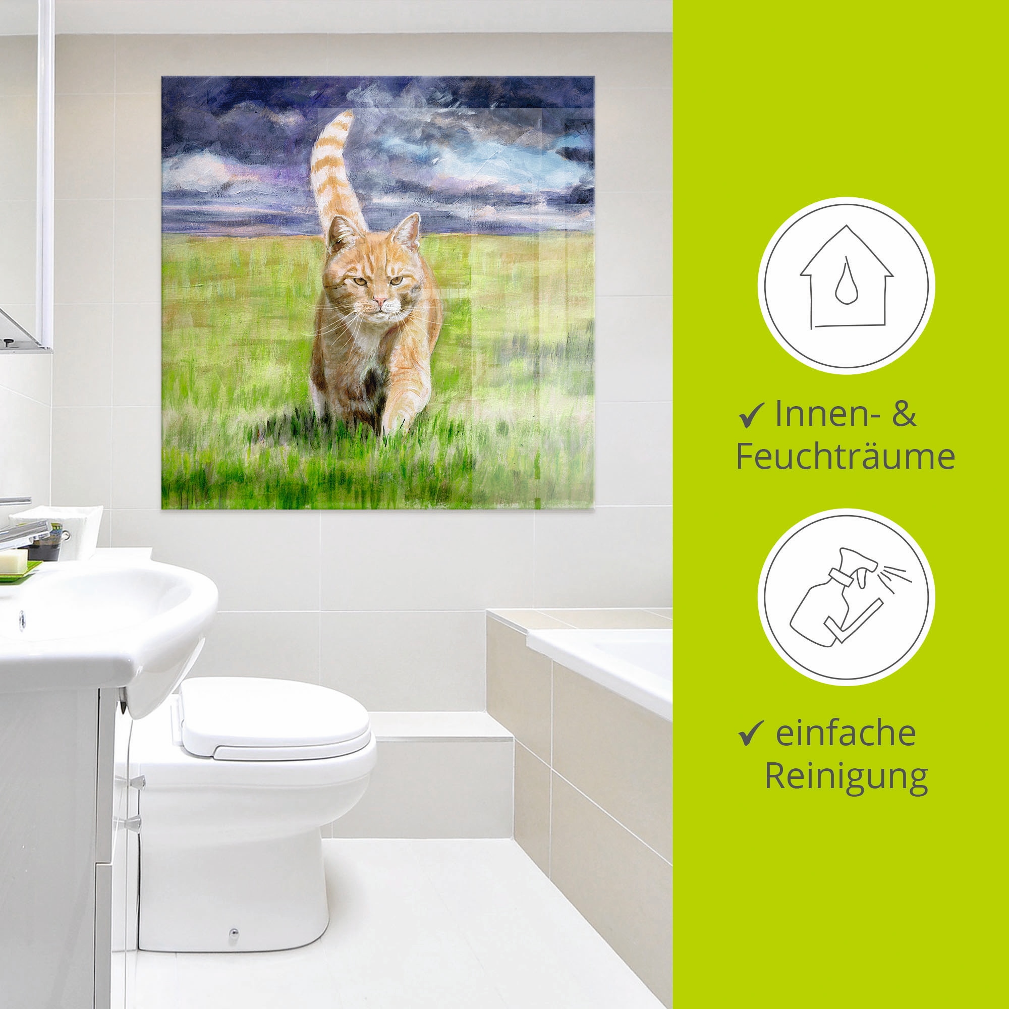 Artland Tableau en verre »Auf Jagd« 1 cuis tlg. in verschiedenen Grössen