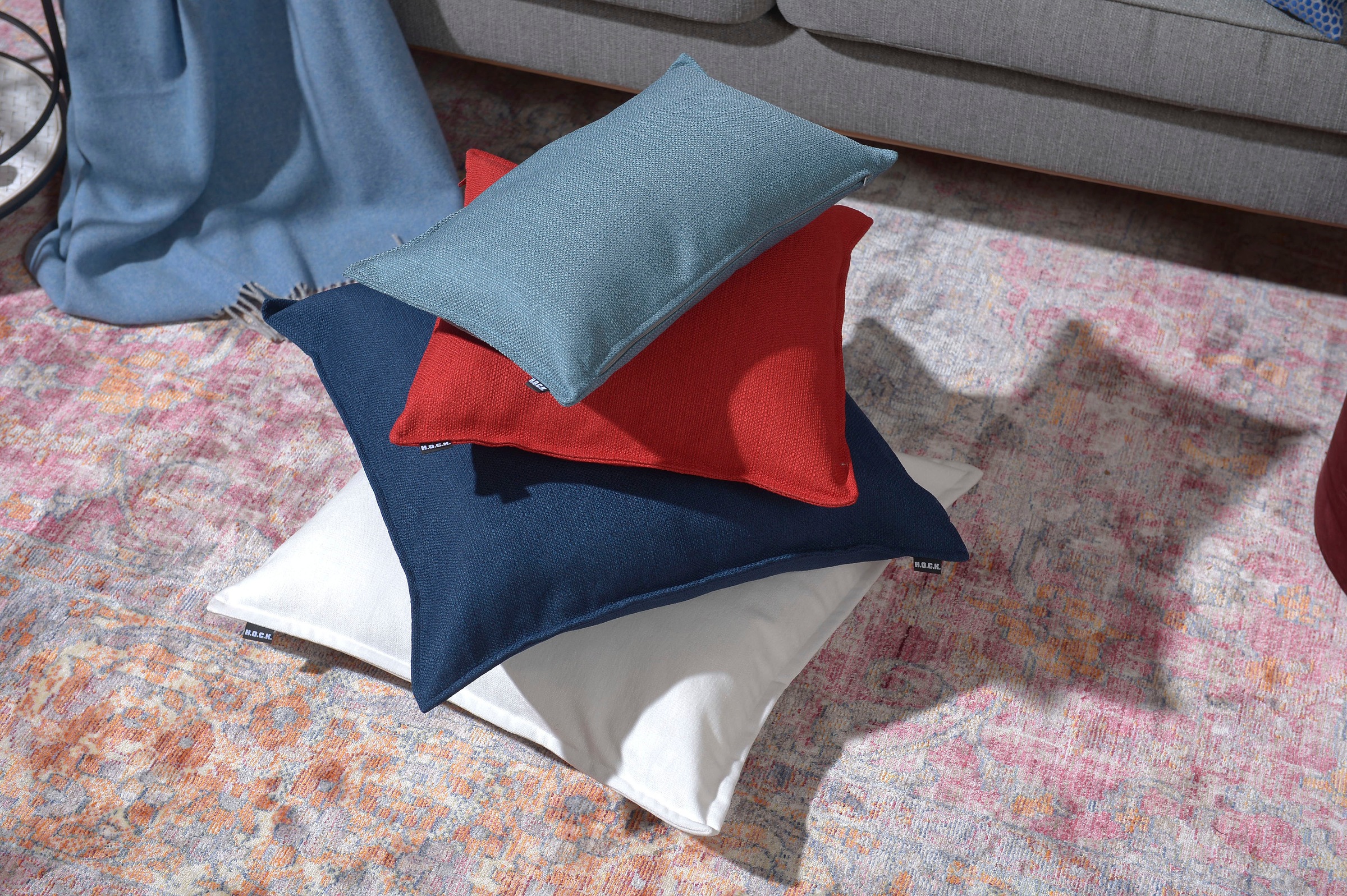 H.O.C.K. Dekokissen »Mali« einfarbig, Kissenhülle mit Füllung, 1 Stück