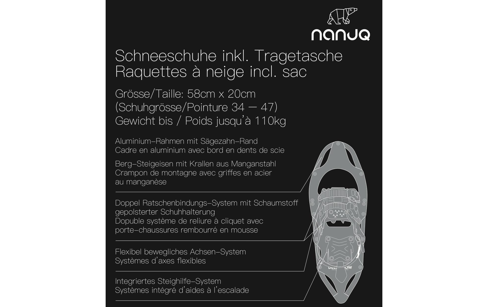   Schneeschuhe »Nanuq Schneeschuh Deepsnow Schwarz«