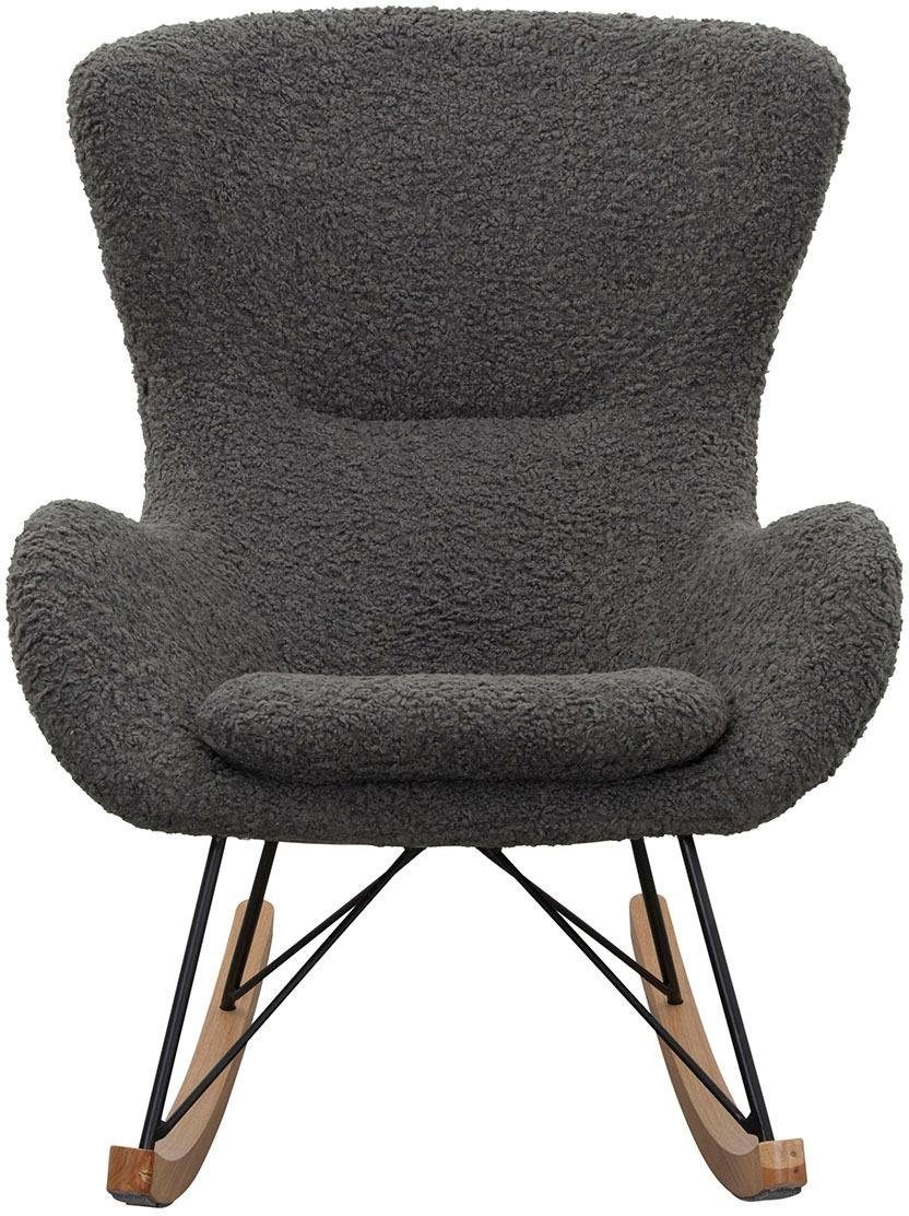 SalesFever Schaukelsessel »Entspannender Schaukelstuhl« In charmantem Teddyfell-Design