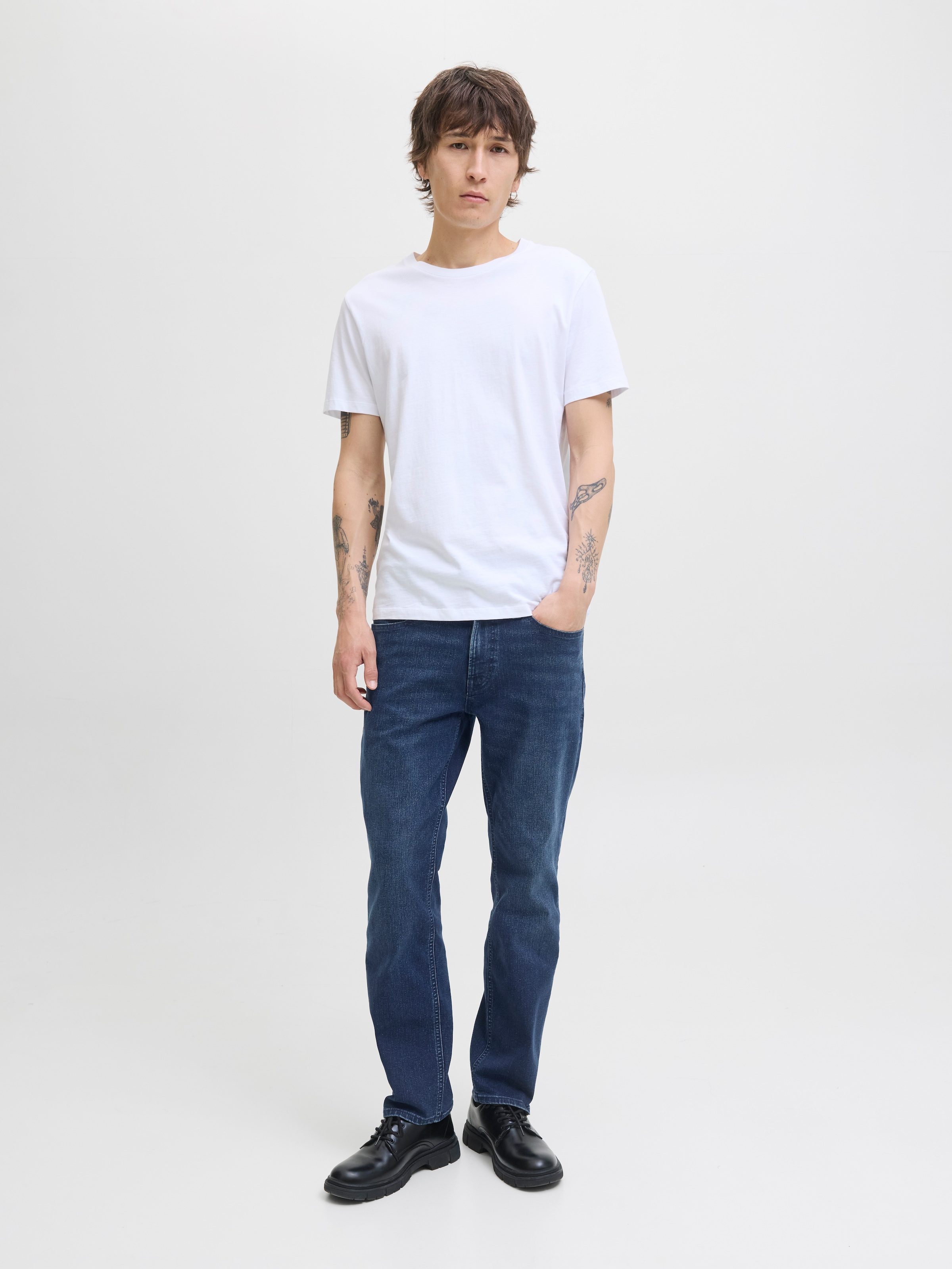 Jack & Jones Jeans droit »JJICLARK JJORIGINAL SQ 2« Baumwollmischung, straight fit