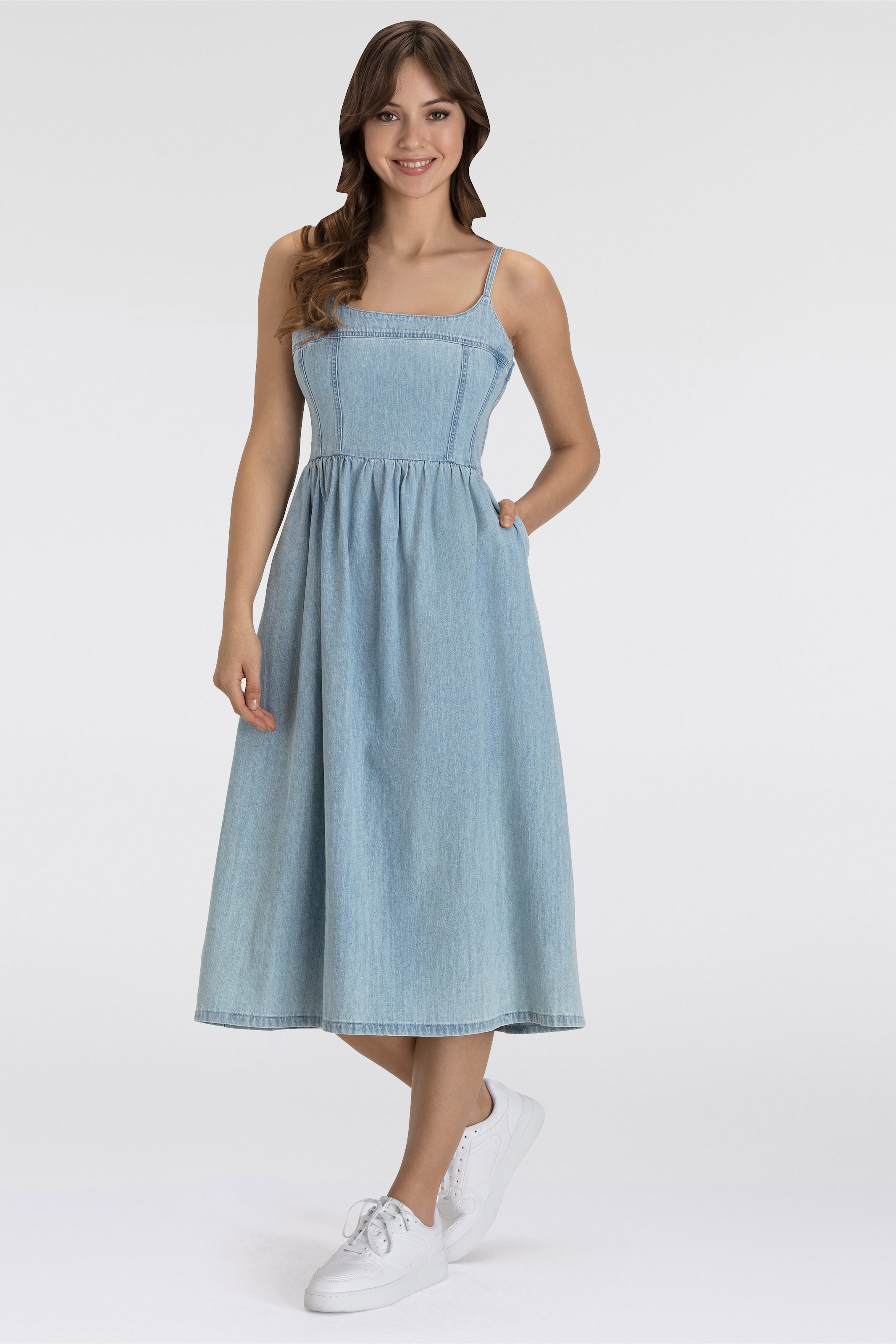 Levi's® Robe spaghetti »ALESSIE BUSTIER DRESS« Sommerkleid mit verstellbaren Trägern