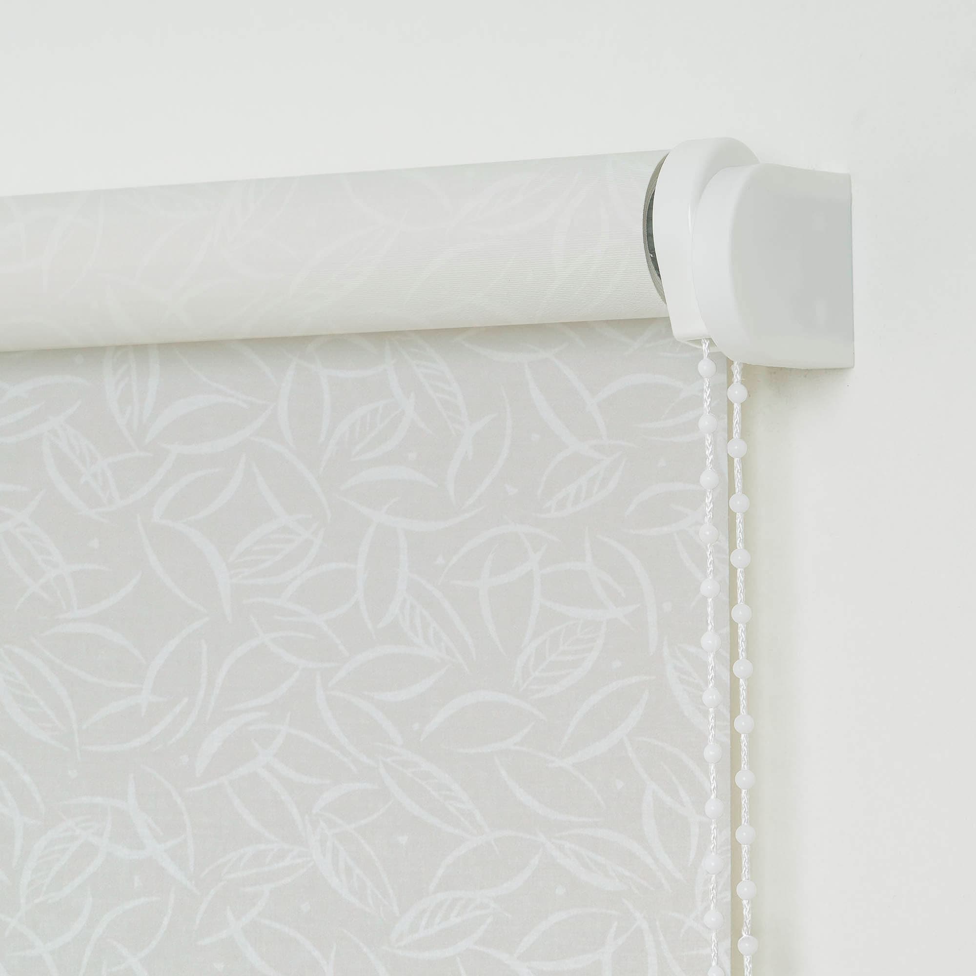 Liedeco Store à tirage latéral »Seitenzugrollo Design Blätter« Transparent Avec perçage / sans perçage suspendu librement Translucide avec protection visuelle, montage flexible