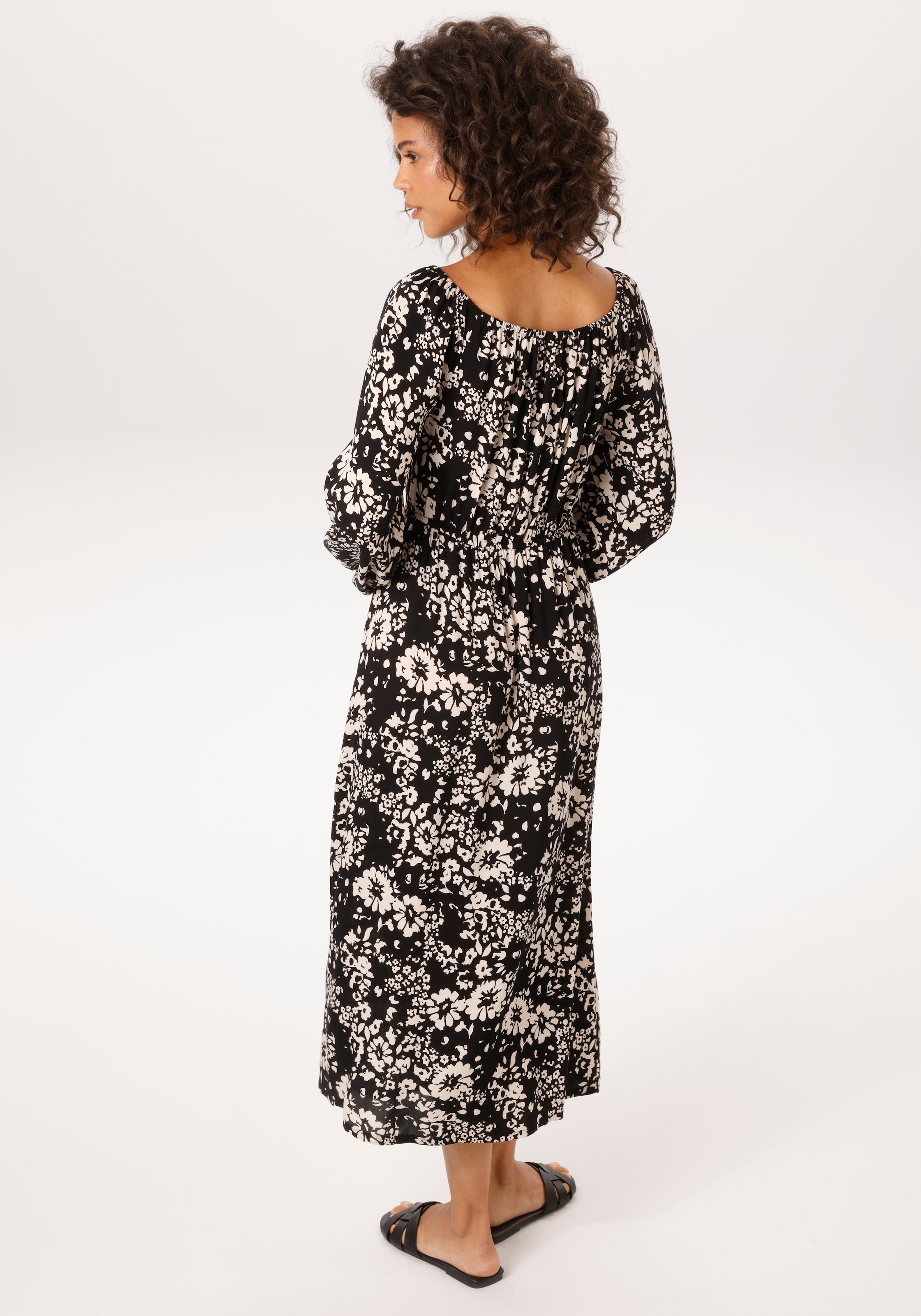 Aniston CASUAL Mini-robe mit grafischen Blumendruck - jedes Teil ein Unikat - NEUE KOLLEKTION