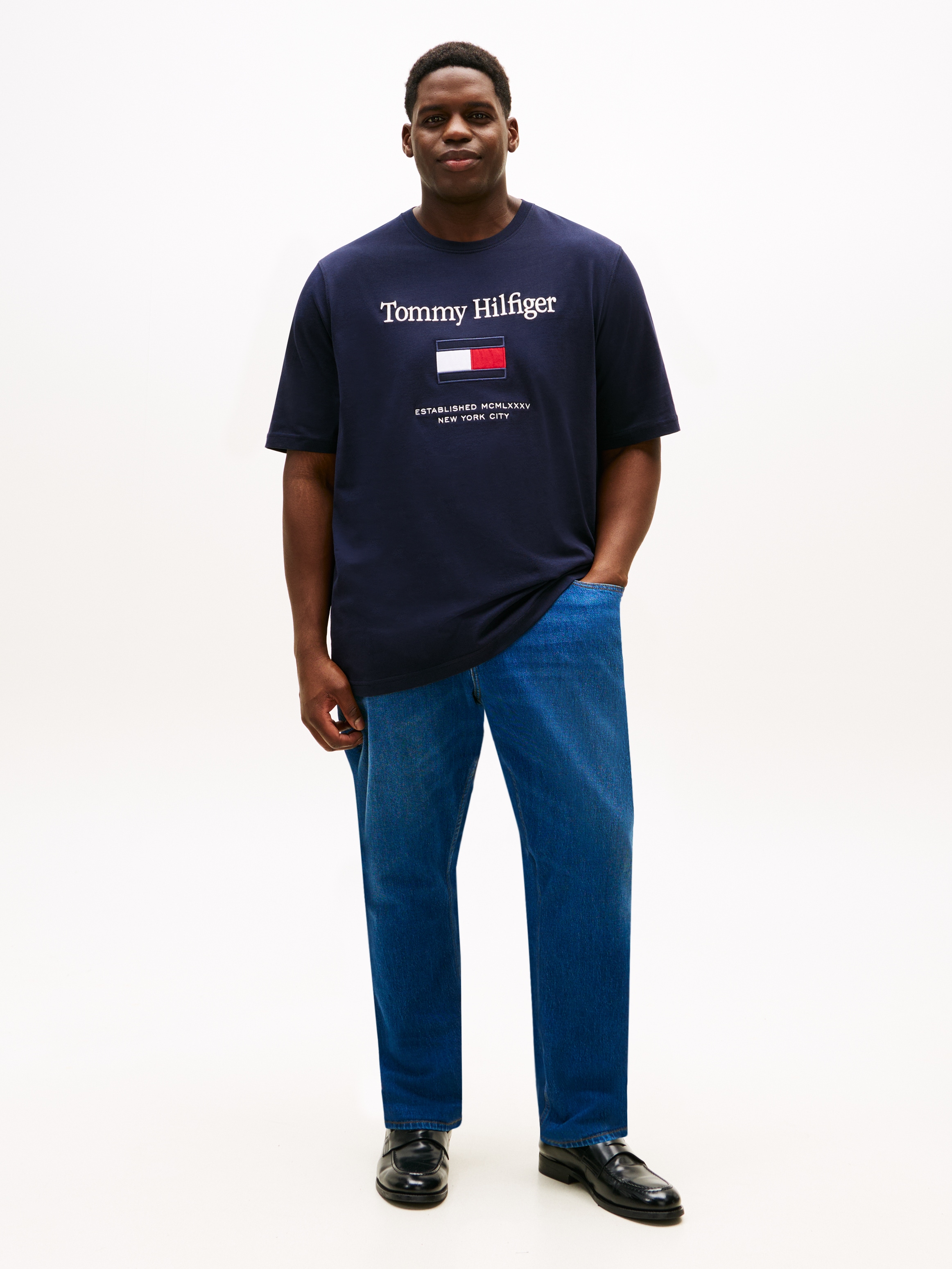 Tommy Hilfiger Big & Tall T-Shirt »BT-TOMMY EMBRO FLAG« Grosse Grössen