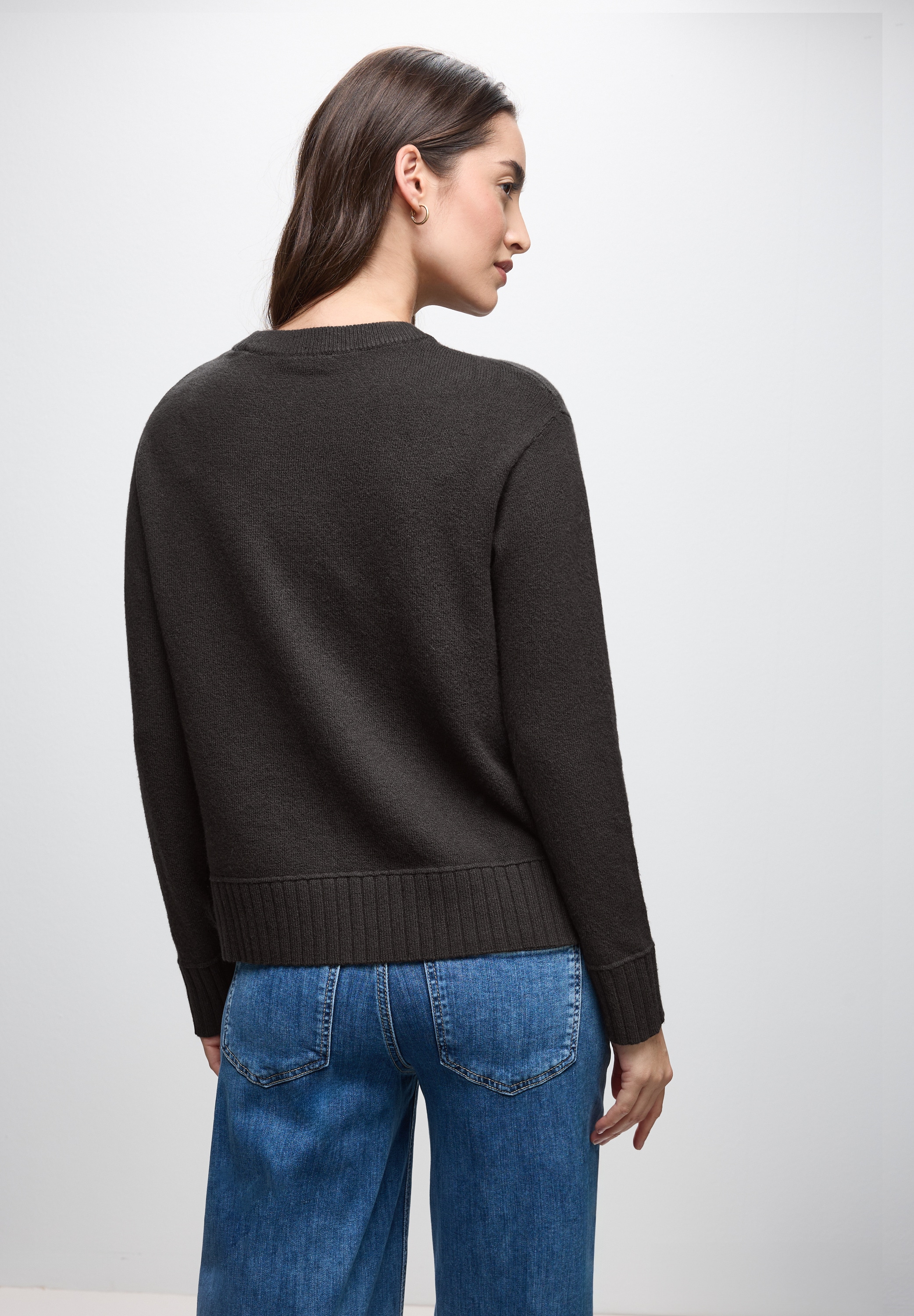 STREET ONE Pull à col rond , mit Rippbündchen
