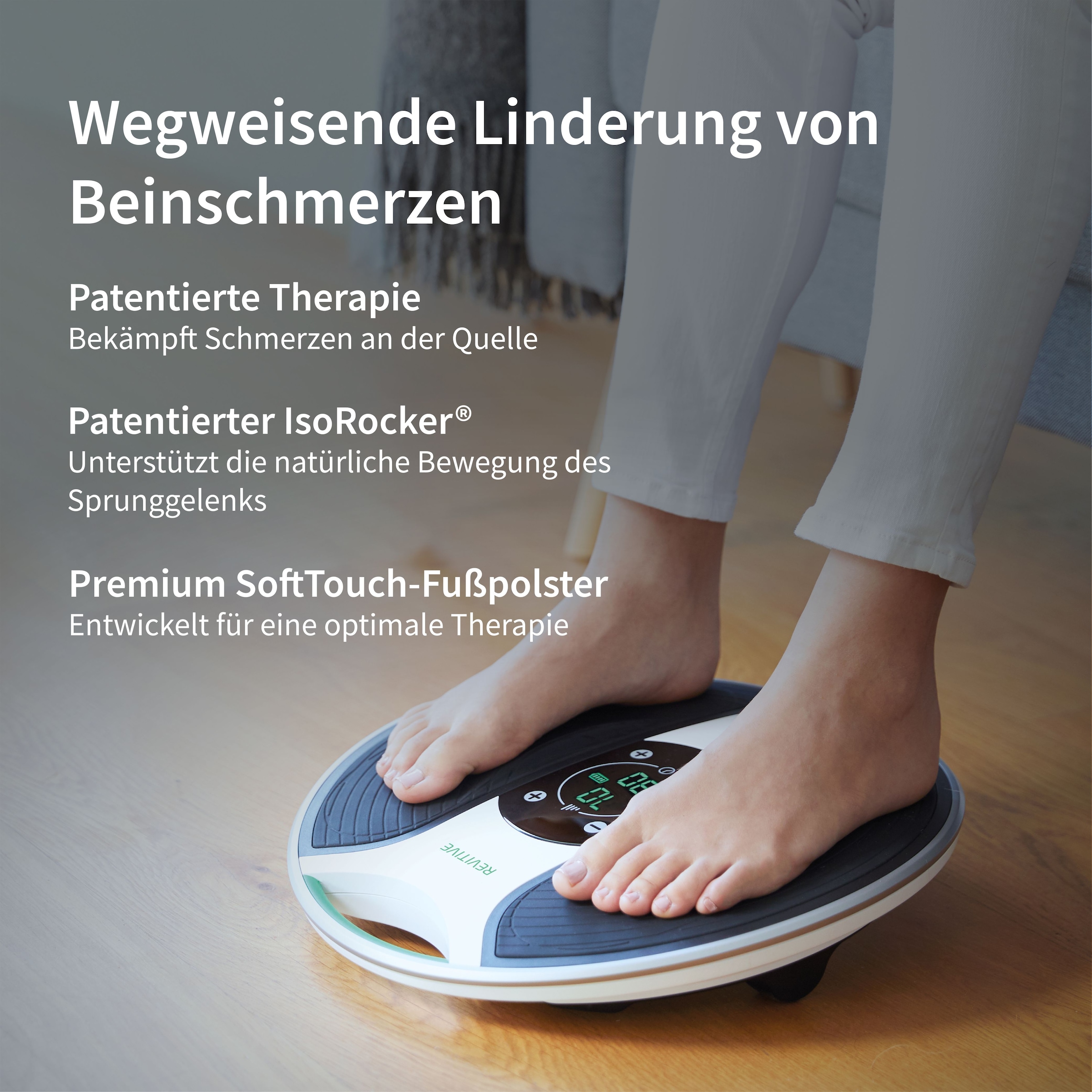 REVITIVE EMS-Fussmassage-Gerät »Medic Plus Knie Durchblutungs-Stimulator« Lindert Beschwerden, schlechte Durchblutung, Schwellungen, Krämpfe