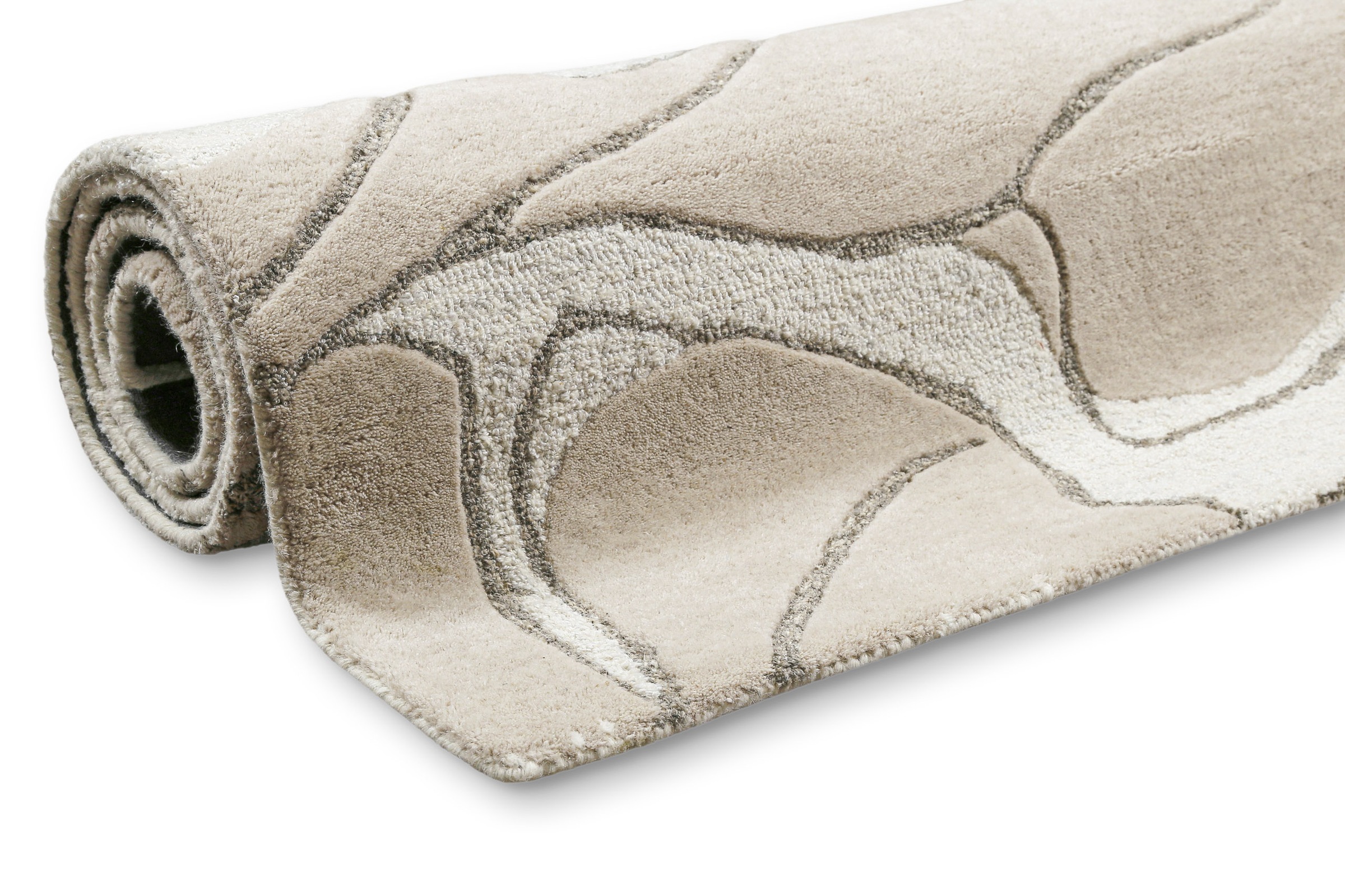 Wecon home Teppich »Tunia« rechteckig 10 mm Höhe handgefertigt, floral, pflegeleicht, Wolle, Wohnzimmer, Schlafzimmer