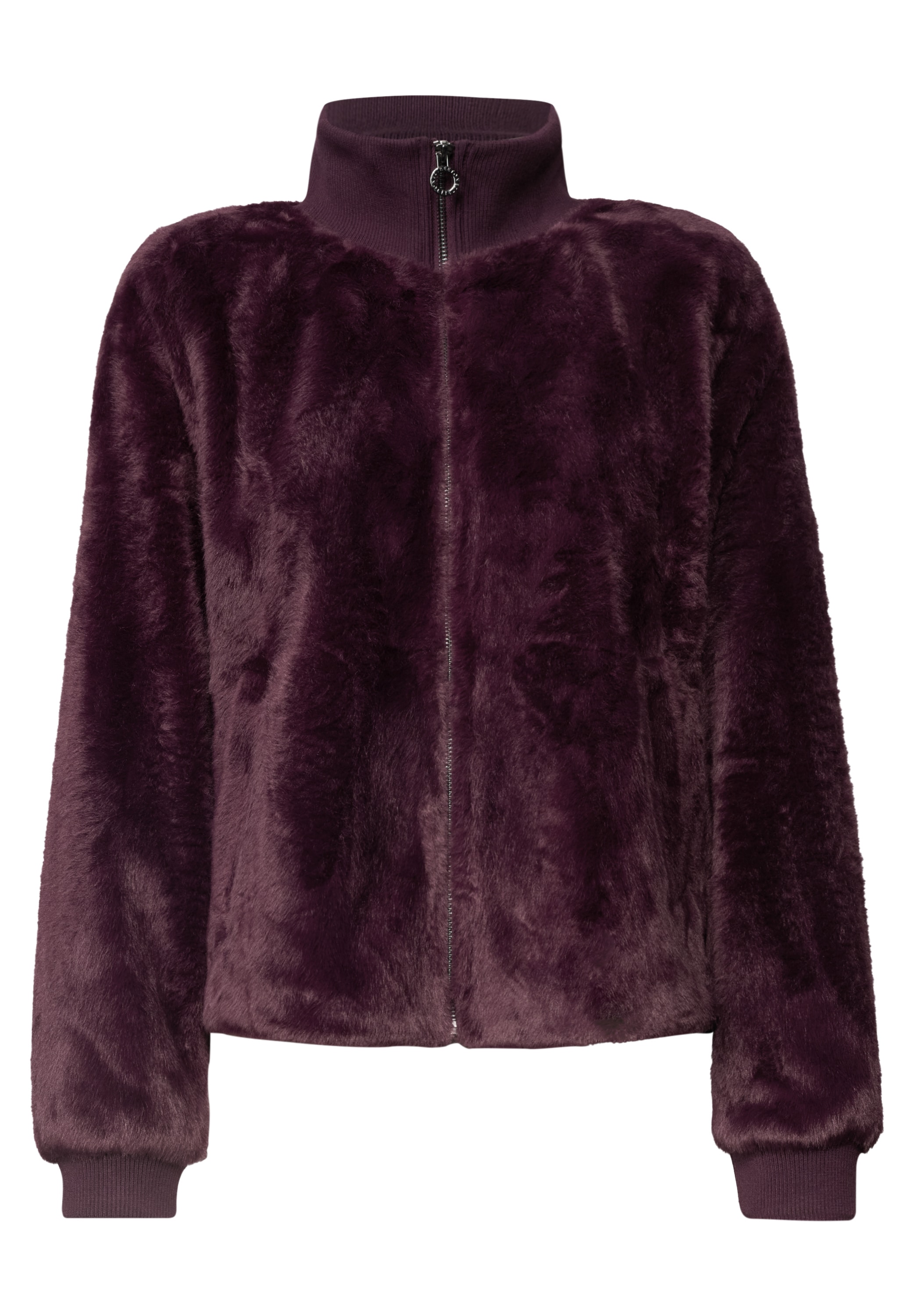 STREET ONE Blouson sans capuche Blouson en fausse fourrure avec détails tricotés et effet léopard
