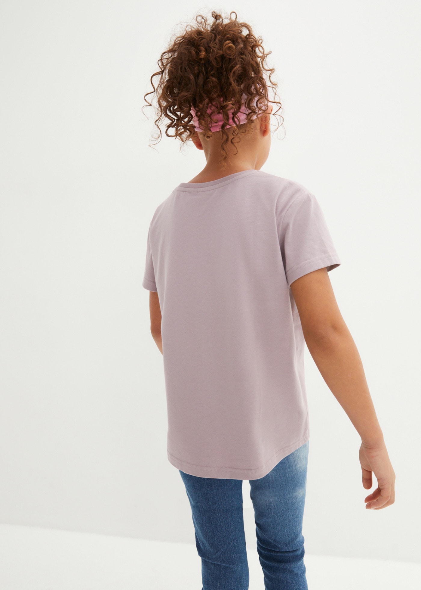 bonprix T-shirt Paquet, lot de 3,  en coton avec une part d'élasthanne, manches courtes, coupe régulière
