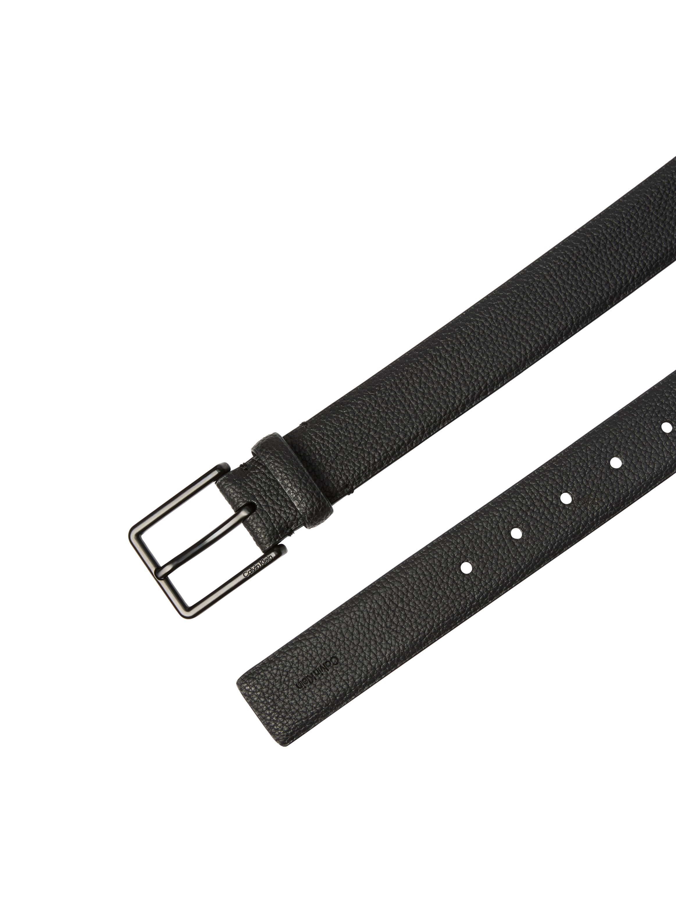 Calvin Klein Ceinture en cuir »WARMTH BUCKLE PEBBLE 35MM FIXED« taille réglable avec boucle métallique