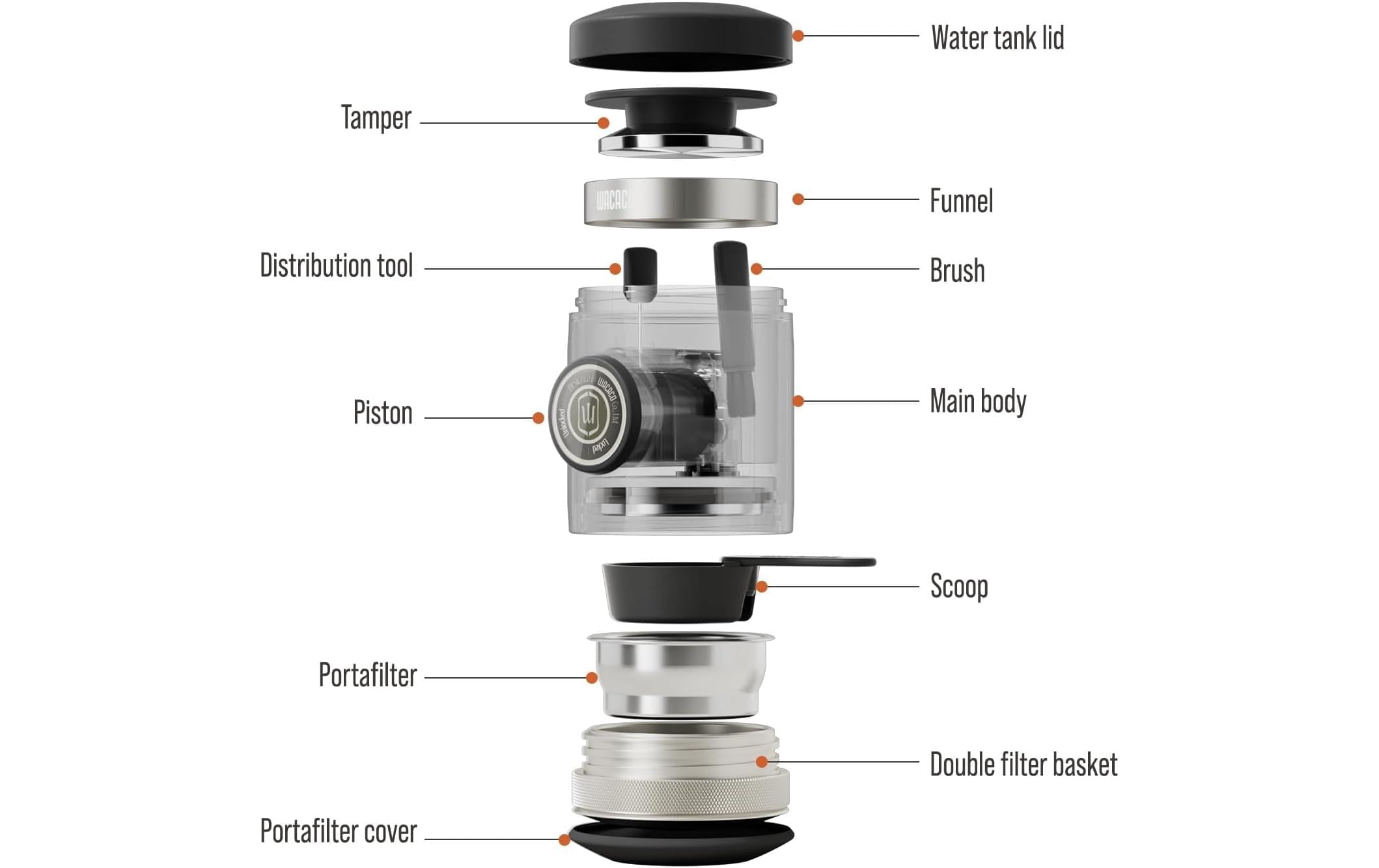Wacaco Machine à café de voyage »Picopresso Nespresso Kapseln« Material: Aluminium, Edelstahl