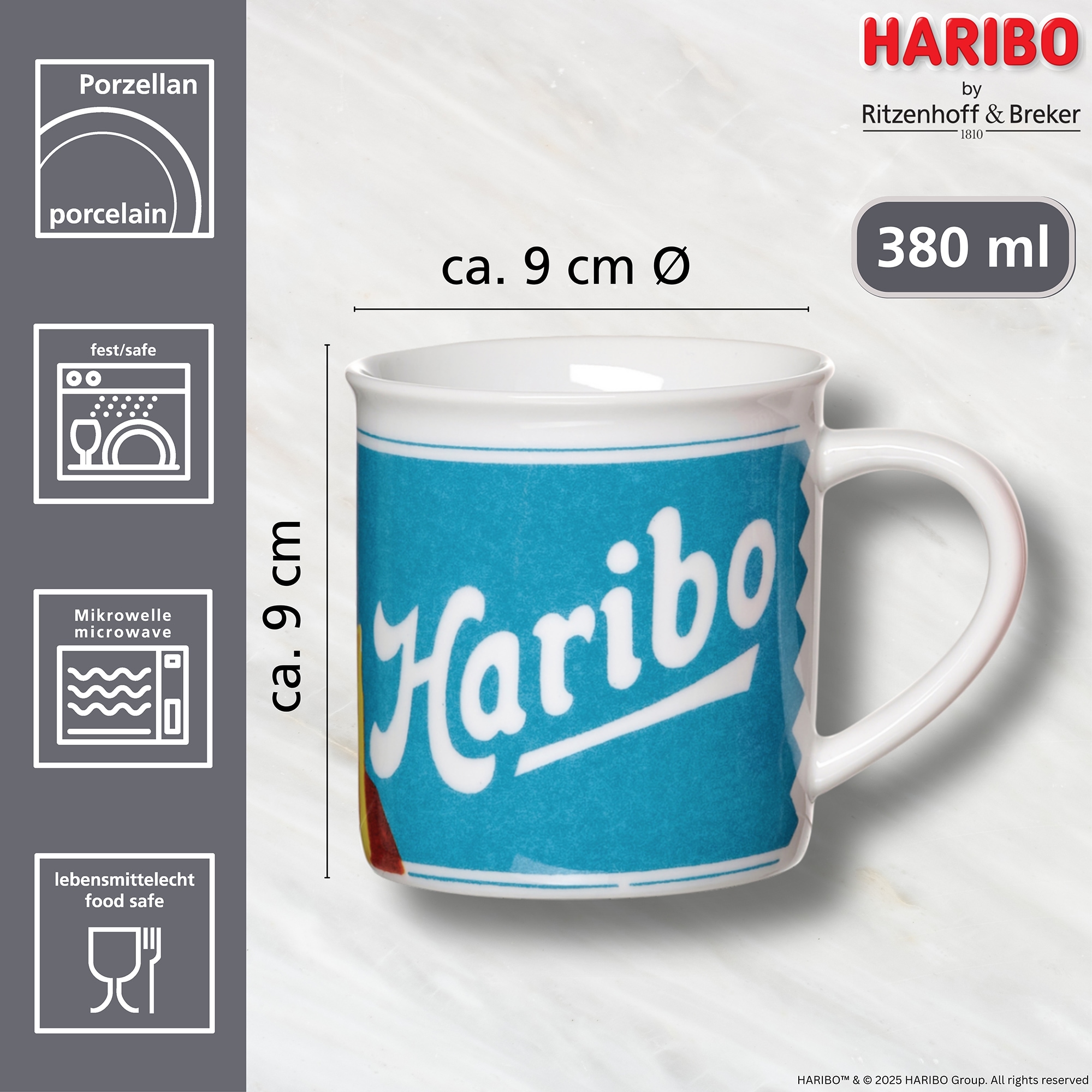 Ritzenhoff & Breker Becher »HARIBO Retro, Kinder froh, 380 ml« spülmaschinenfest