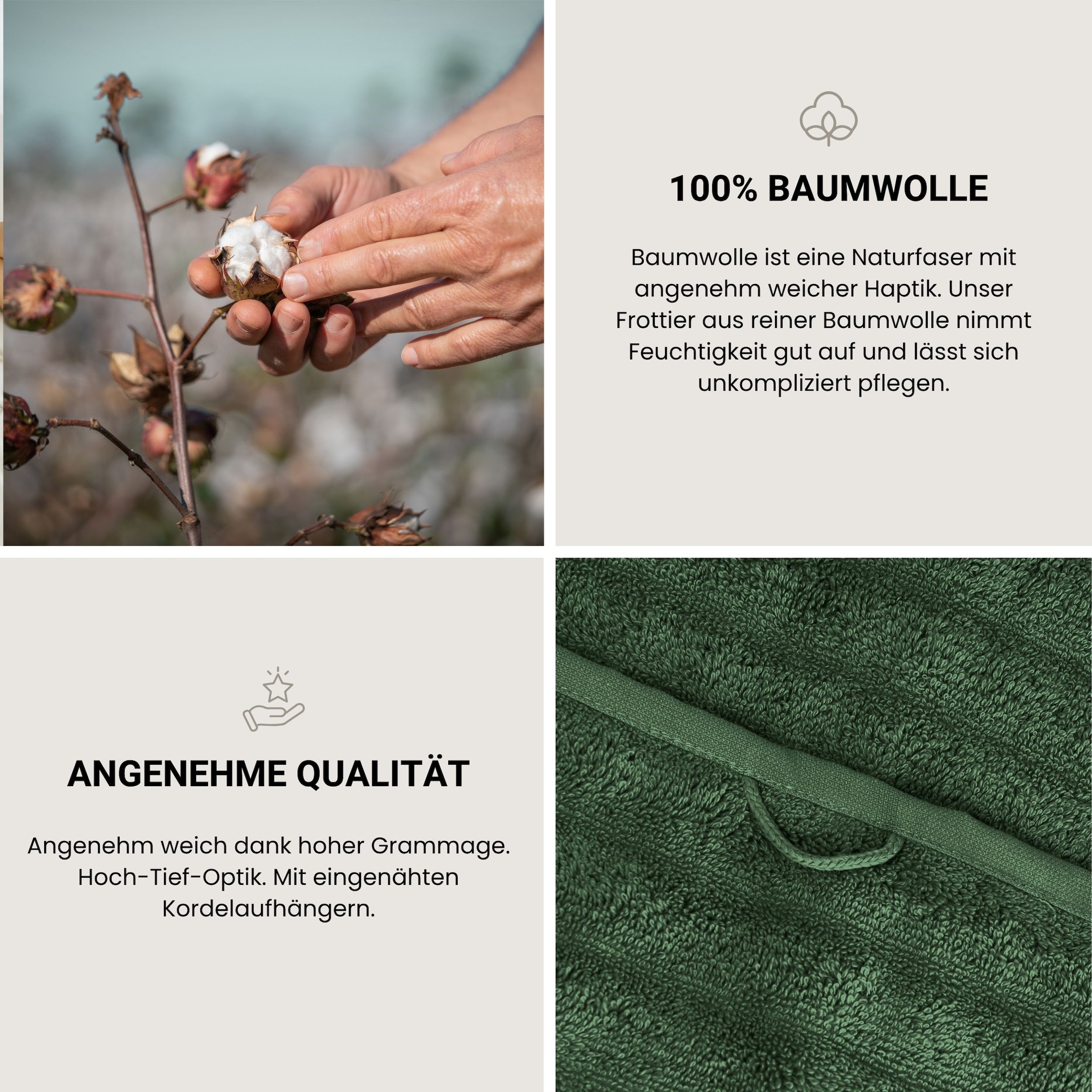 Schiesser Serviettes »Neapel aus 100% Baumwolle mit eleganter Hoch-Tief-Optik« OEKO-TEX® MADE IN GREEN