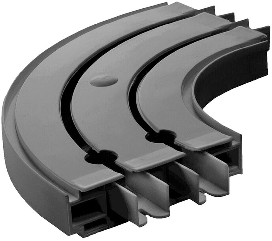 SN DECO GROUP Rail à rideaux »Aussenbogen für Vorhangschiene SH« 2 läufig-läufig