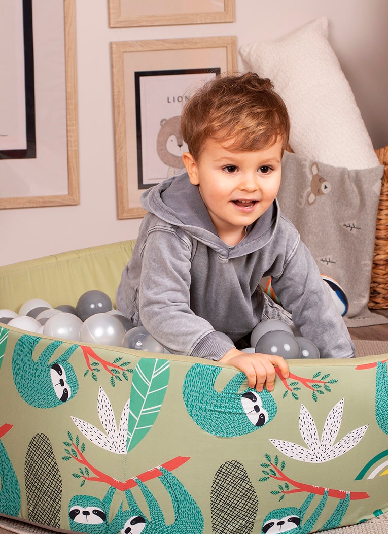 Knorrtoys® Bällebad »Soft, Faultier« Mit 150 Bällen grey/white/transparent, Made in Europe