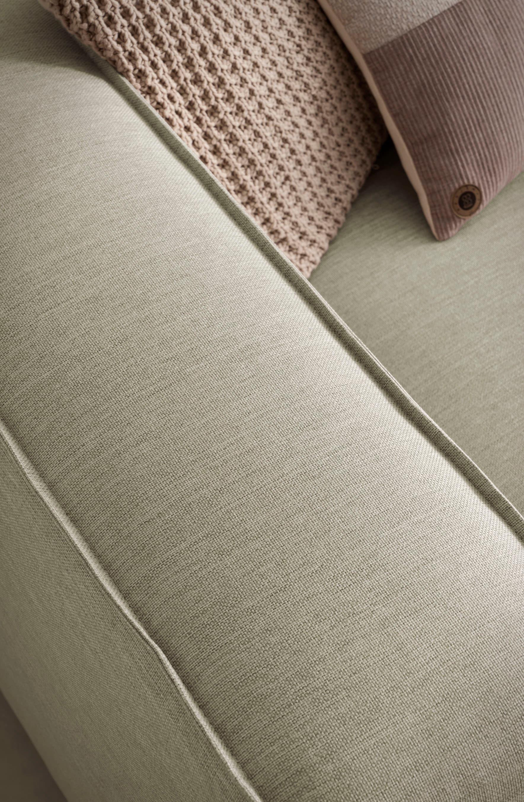 LeGer Home by Lena Gercke Canapé d'angle »PIARA XXL, Big-Sofa, Cord, Leinenoptik o. Strukturstoff, L-Form« ottomane au choix droite/gauche, couture Keder, assise extra profonde