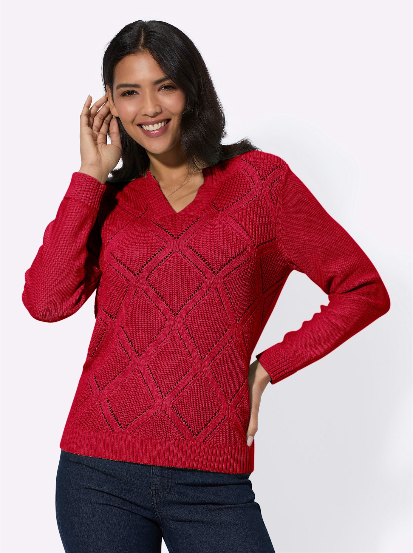 Classic Basics Ajourpullover »Langarm-Pullover«