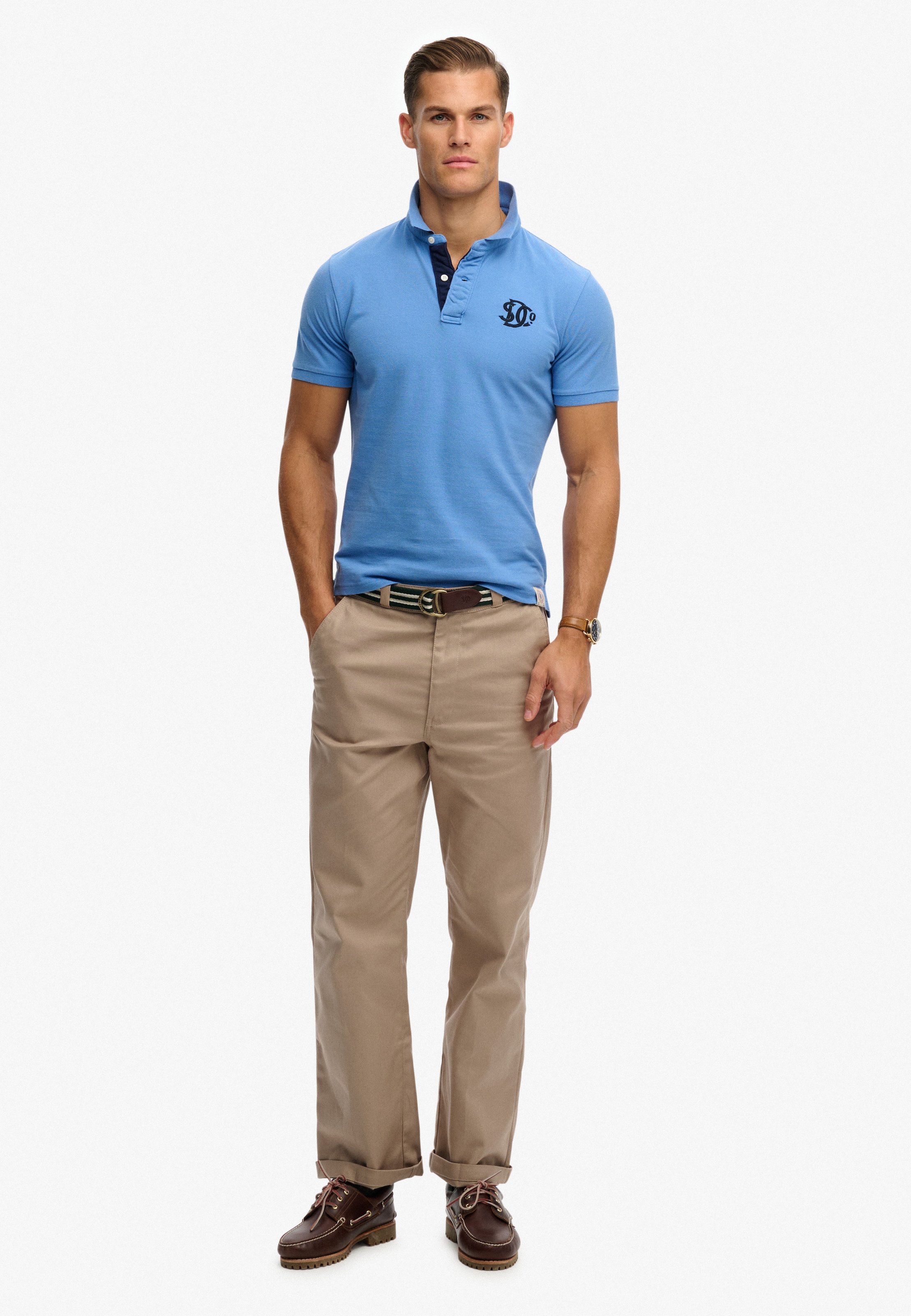 Superdry Poloshirt »PIQUE MONOGRAM POLO« Baumwolle, relaxed fit