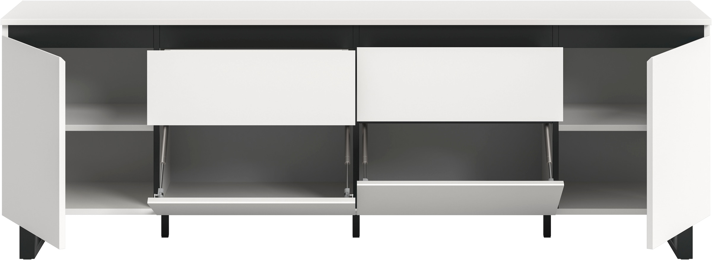 Home affaire Table basse »TOMA, 188cm breit, Metall-Kufen-Fuss, 2 Türen, 2 Schubkästen,2 Klappen« TV-Lowboard, Mediaschrank, Mediaboard, TV-Schrank, Schrank, Board